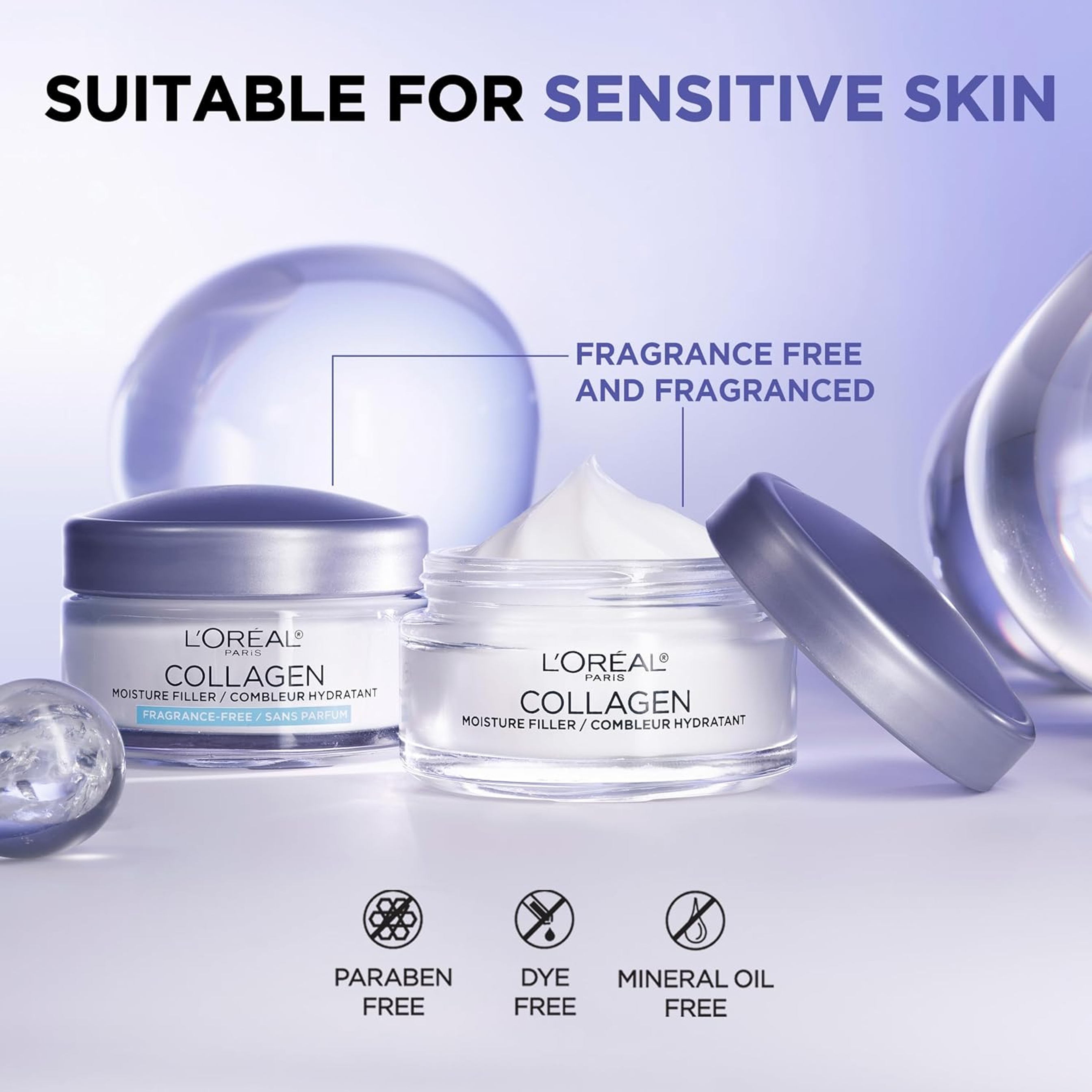 L'Oreal Paris Collagen Moisture Filler Facial Cream - Anti-Aging Moisturizer with Intense Hydration, Fragrance-Free 1.7 oz 5