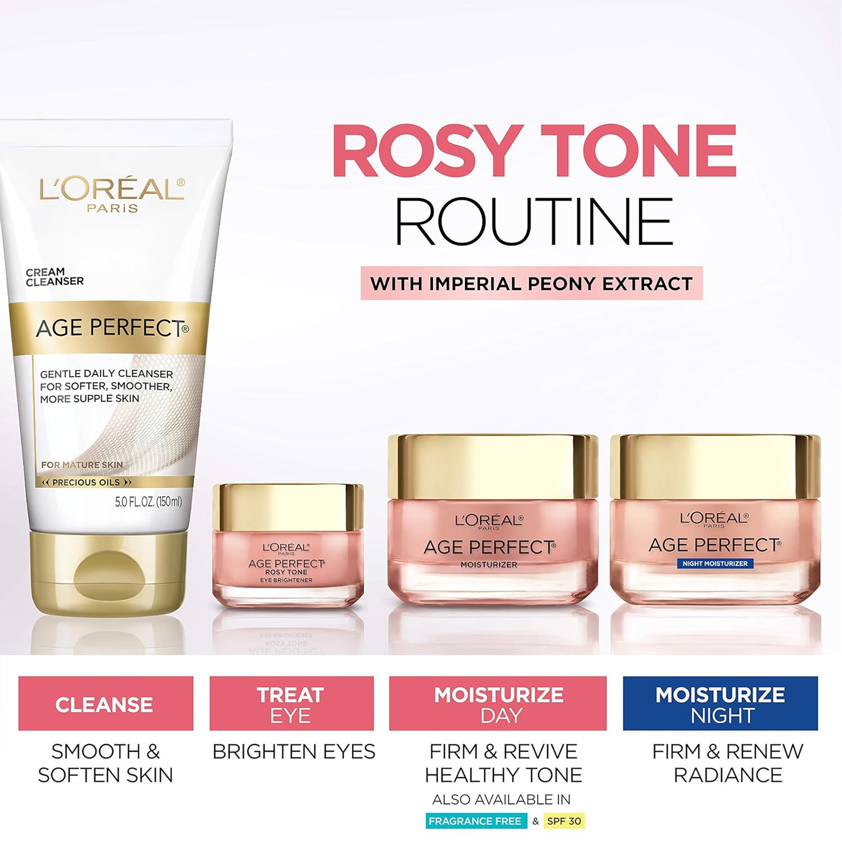 L'Oreal Paris Age Perfect Rosy Tone Moisturizer - Anti-Sagging Cream for Mature, Dull Skin 1.7 oz 5