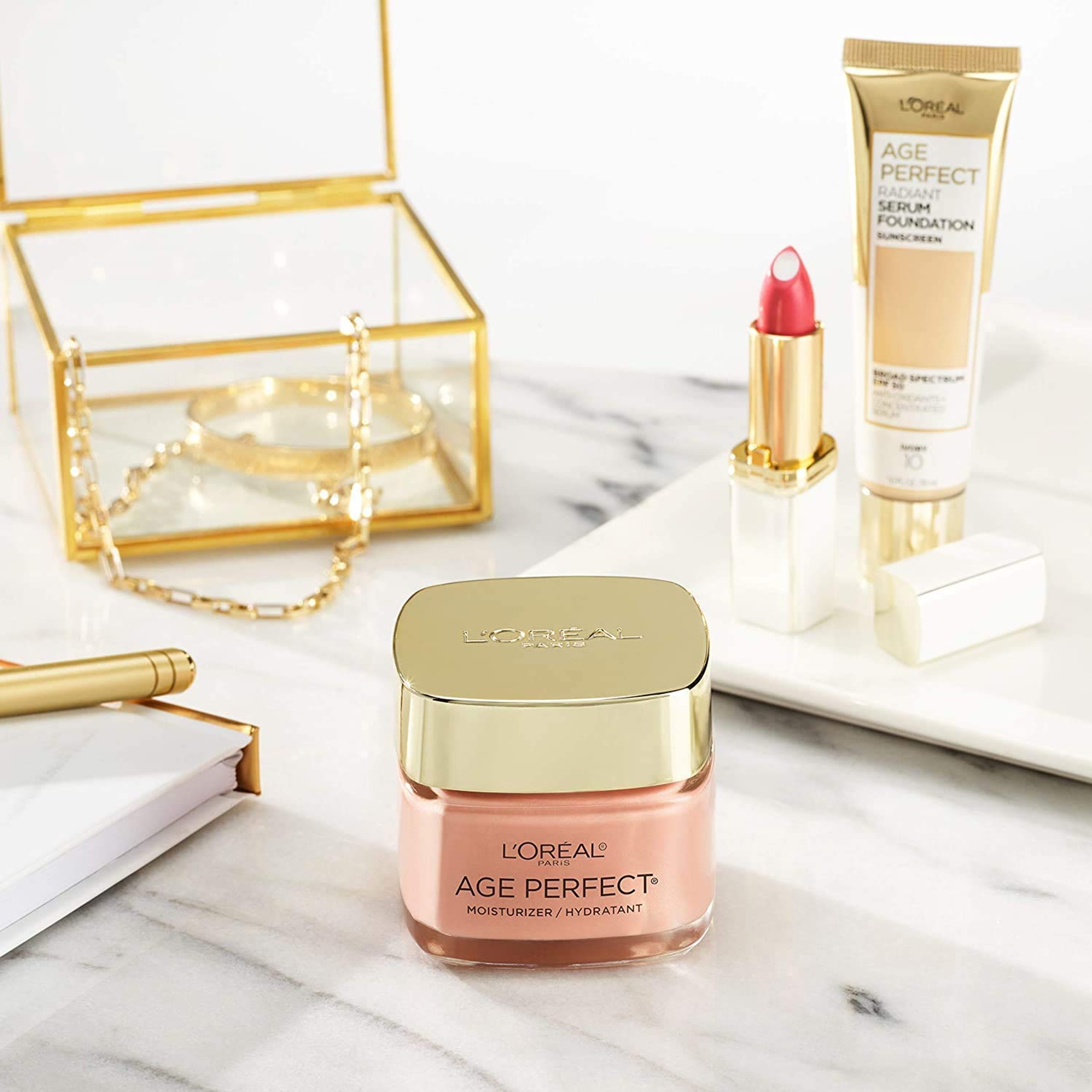 L'Oreal Paris Age Perfect Rosy Tone Moisturizer - Anti-Sagging Cream for Mature, Dull Skin 1.7 oz 6