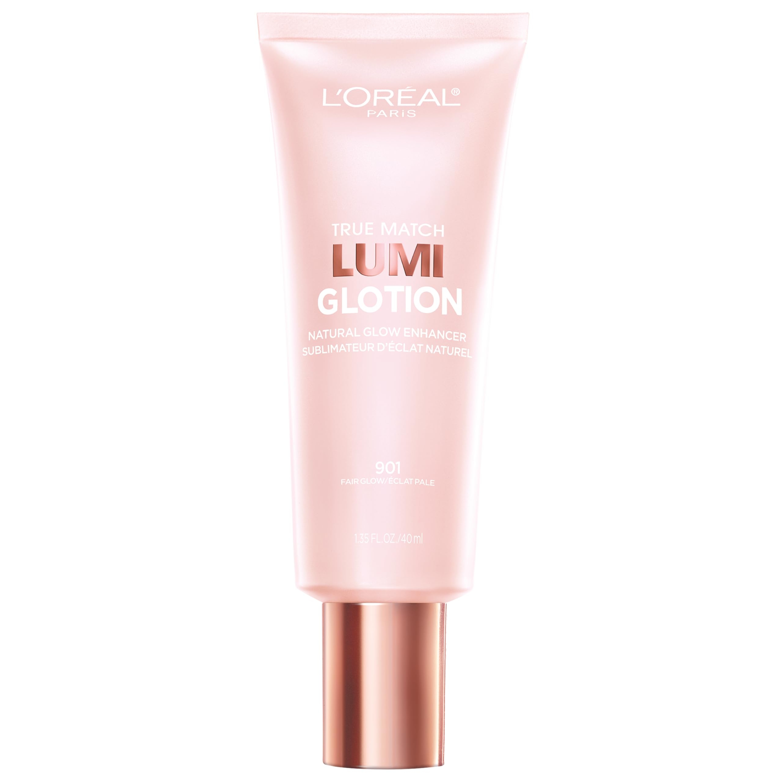 L'Oreal Paris True Match Lumi Glotion, 901 Fair, 1.35 fl.oz - Natural Glow Enhancer for a Sun-Kissed Glow 1