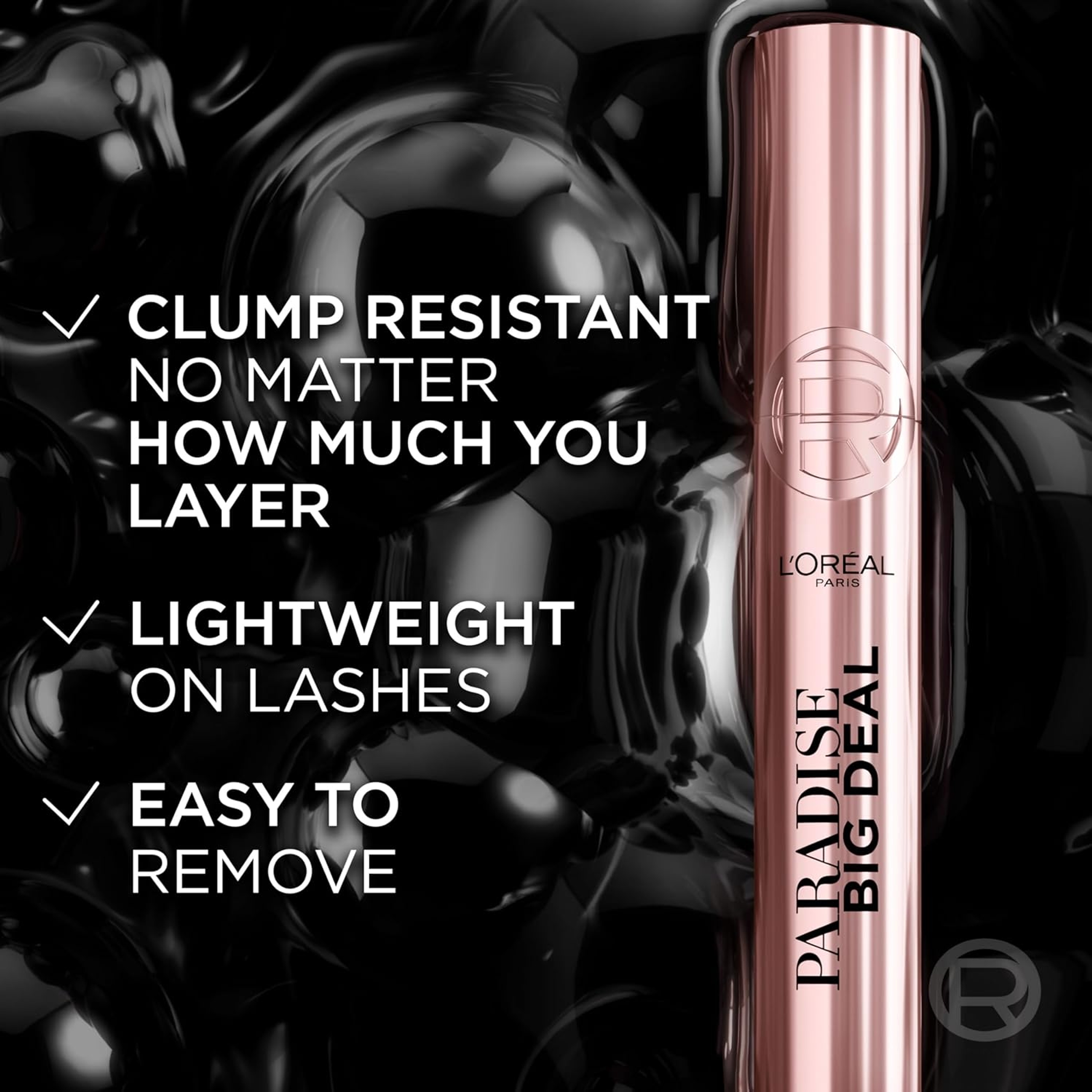L'Oreal Paris Paradise Big Deal Mascara, Blackest Black, 0.33 fl.oz - Buildable Washable Mascara 6