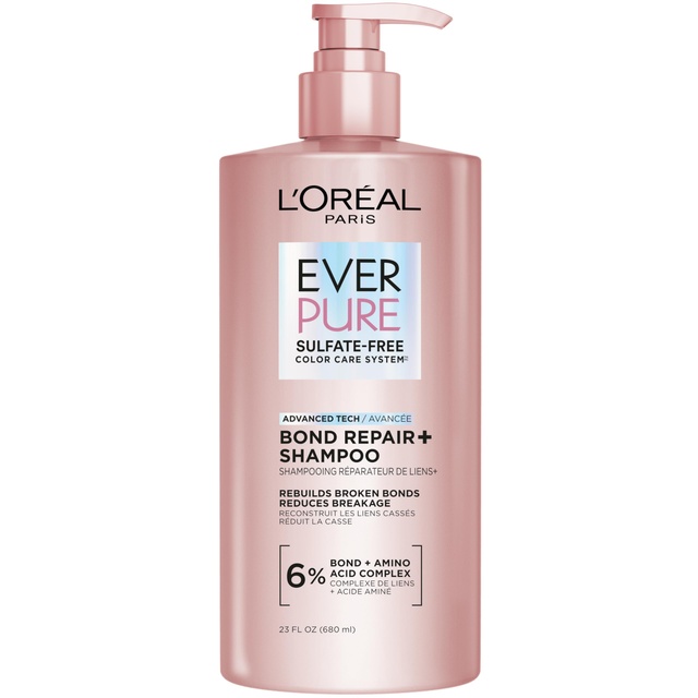 L'Oreal Paris EverPure Bond Repair+ Shampoo 23 fl.oz - Strengthens & Repairs Damaged, Color-Treated Hair