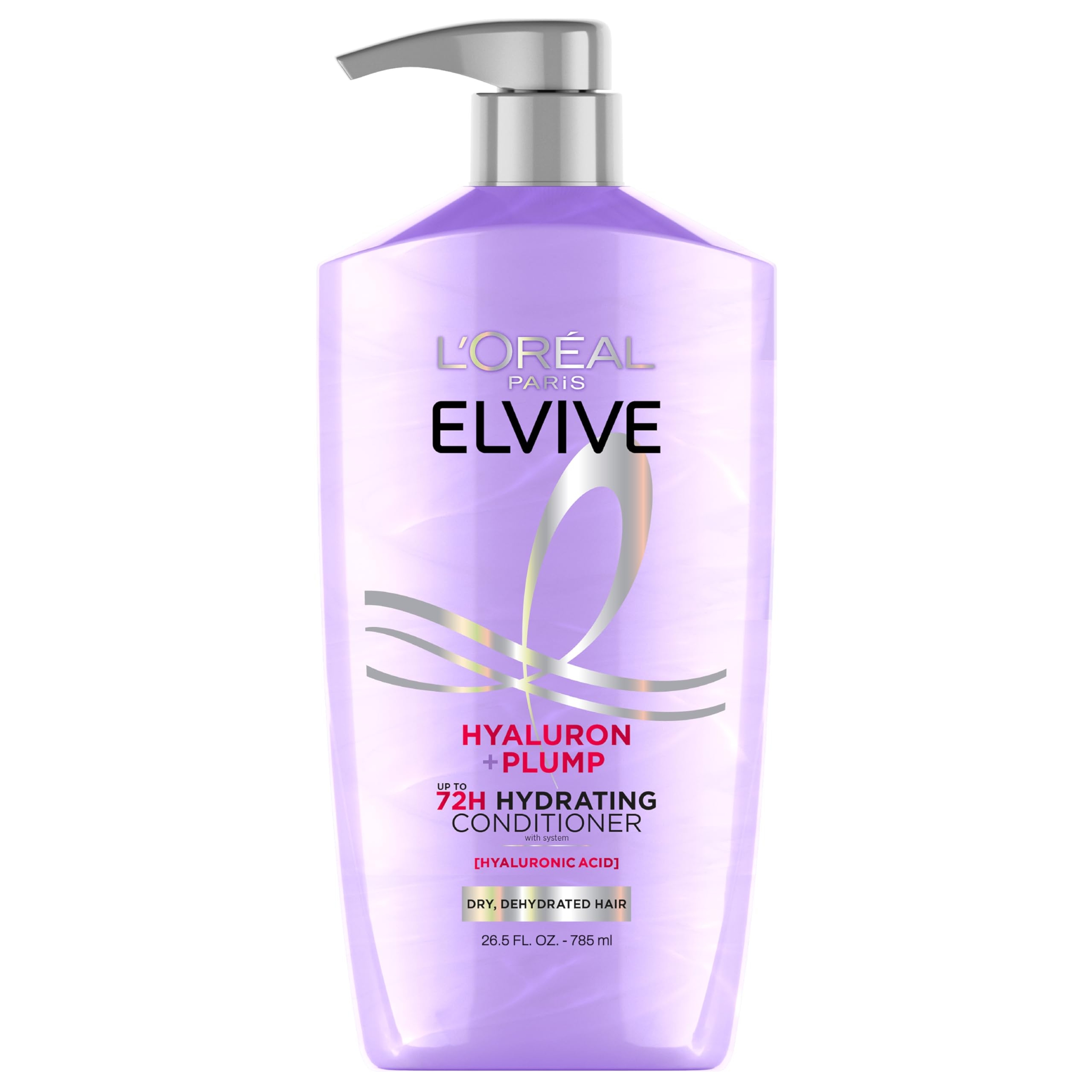 L'Oreal Paris Elvive Hyaluron Plump Hydrating Conditioner 26.5 fl.oz - with Hyaluronic Acid for Dehydrated, Dry Hair 1