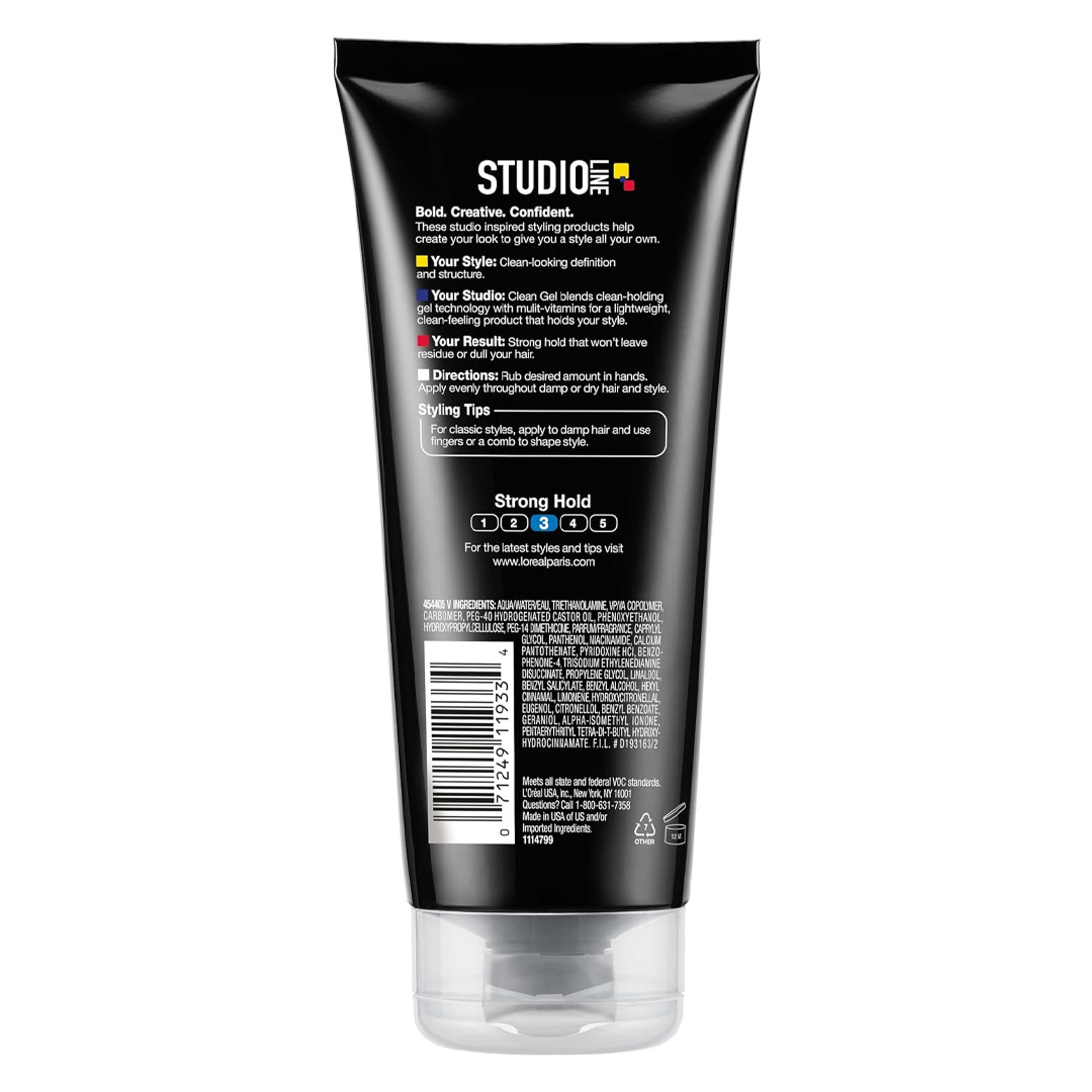 L'Oreal Paris Studio Line Clear Minded Clean Gel 6.8 fl.oz - Strong Hold, Medium Shine 6