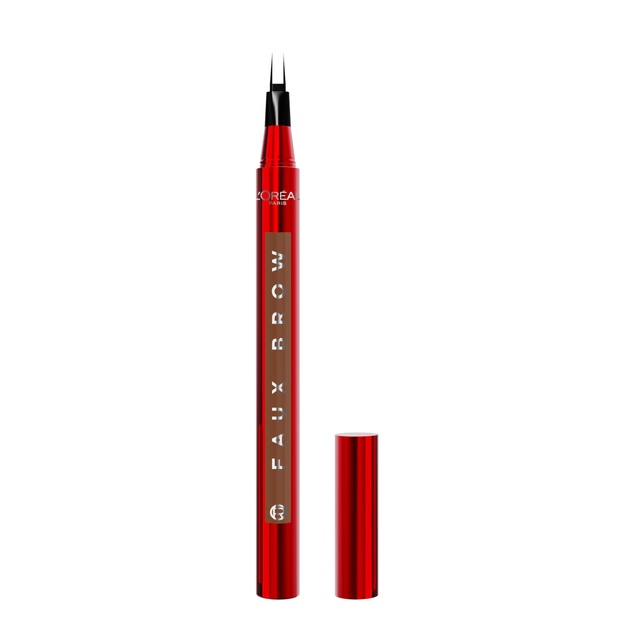 L'Oreal Paris Faux Brow Hair-Like Brow Filling Pen - Eyebrow Pen with Double-Brush Tip - Dark Blonde 0.03 fl.oz