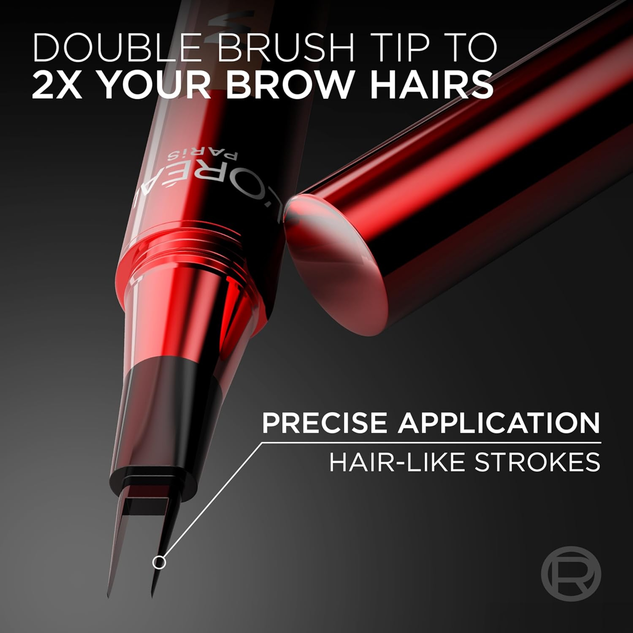 L'Oreal Paris Faux Brow Hair-Like Brow Filling Pen - Eyebrow Pen with Double-Brush Tip - Dark Blonde 0.03 fl.oz 2