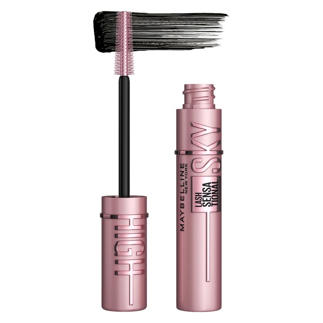 Maybelline Lash Sensational Sky High Mascara, Blackest Black, 0.24 fl.oz - Washable Lengthening & Volumizing Mascara