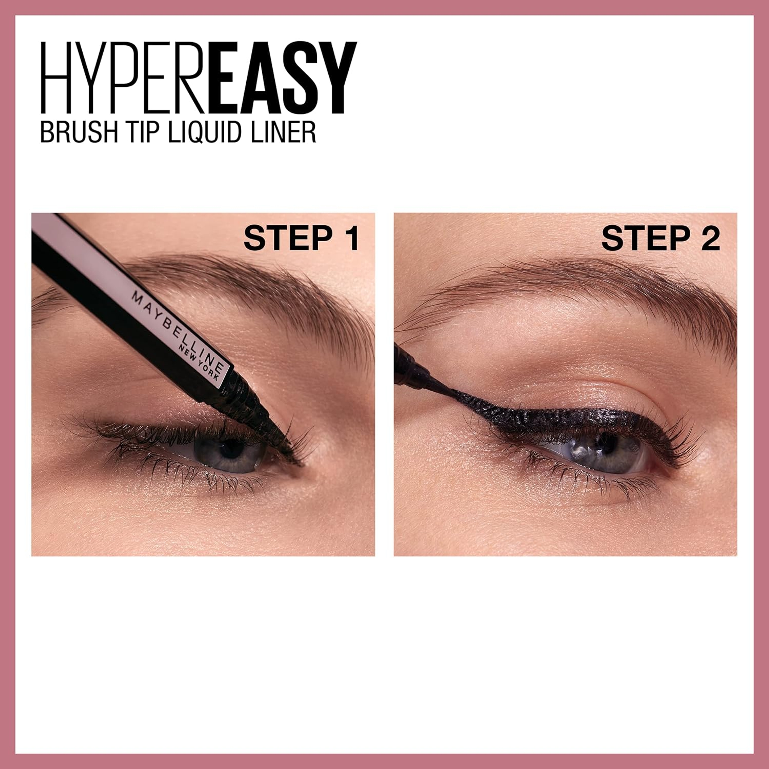 Maybelline Hyper Easy Liquid Eyeliner, Pitch Brown, 1 Count - Waterproof, No-Skip Pen Eyeliner with Satin Finish 5