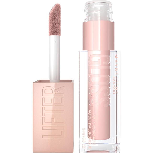 Maybelline Lifter Gloss, Ice, 0.18 fl.oz - Hydrating Lip Gloss with Hyaluronic Acid