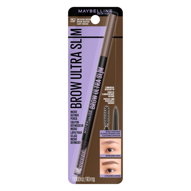 Maybelline Brow Ultra Slim Micro-Definer Pencil - Brow Pencil for Defined Eyebrows - Medium Brown