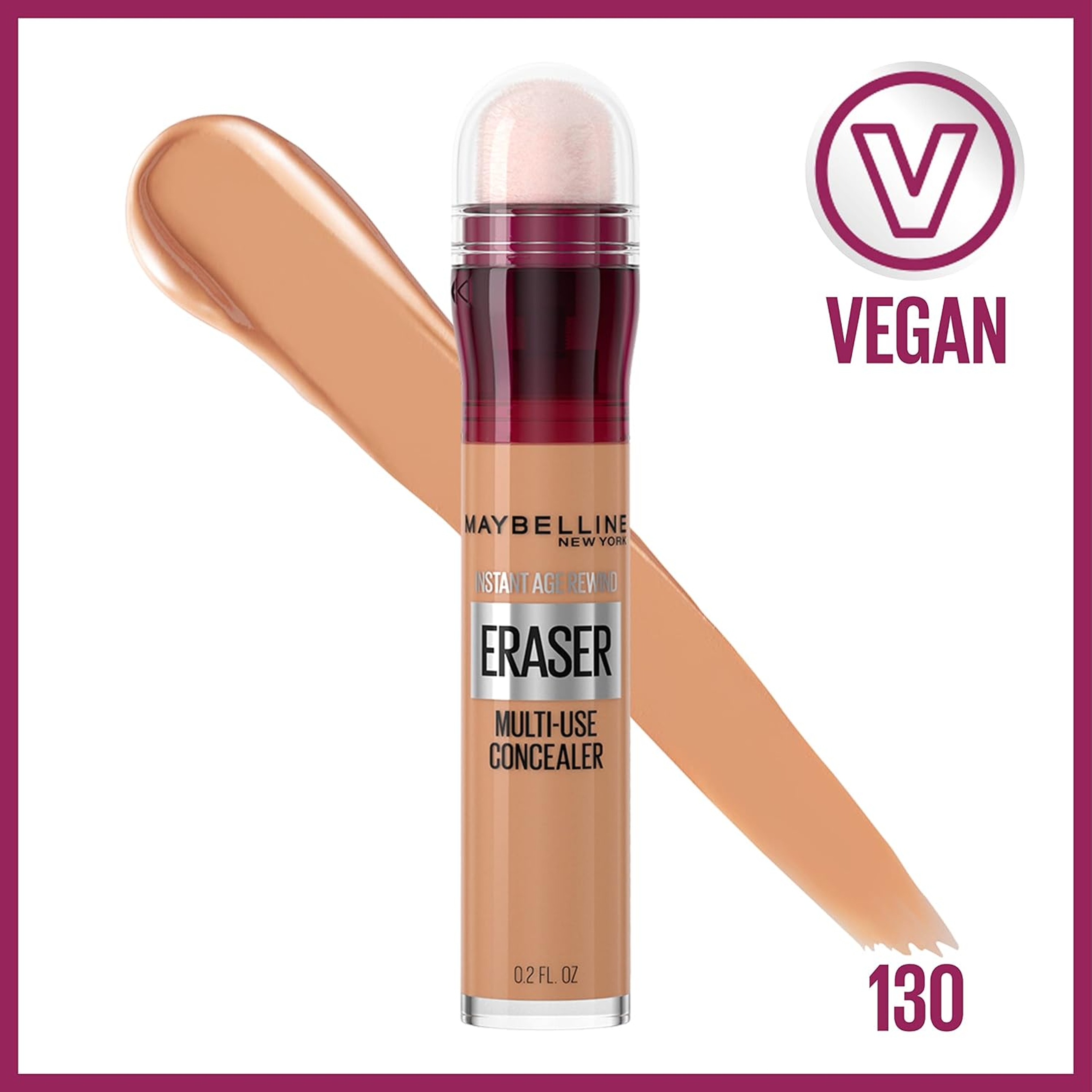 Maybelline Instant Age Rewind Eraser Multi-Use Concealer, 130 Medium, 0.2 fl.oz 2