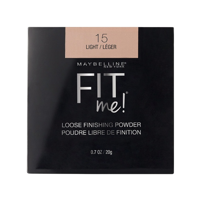 Maybelline Fit Me Loose Finishing Powder, 15 Light, 0.7 oz - Setting Powder Controls Shine & Smooths Skin
