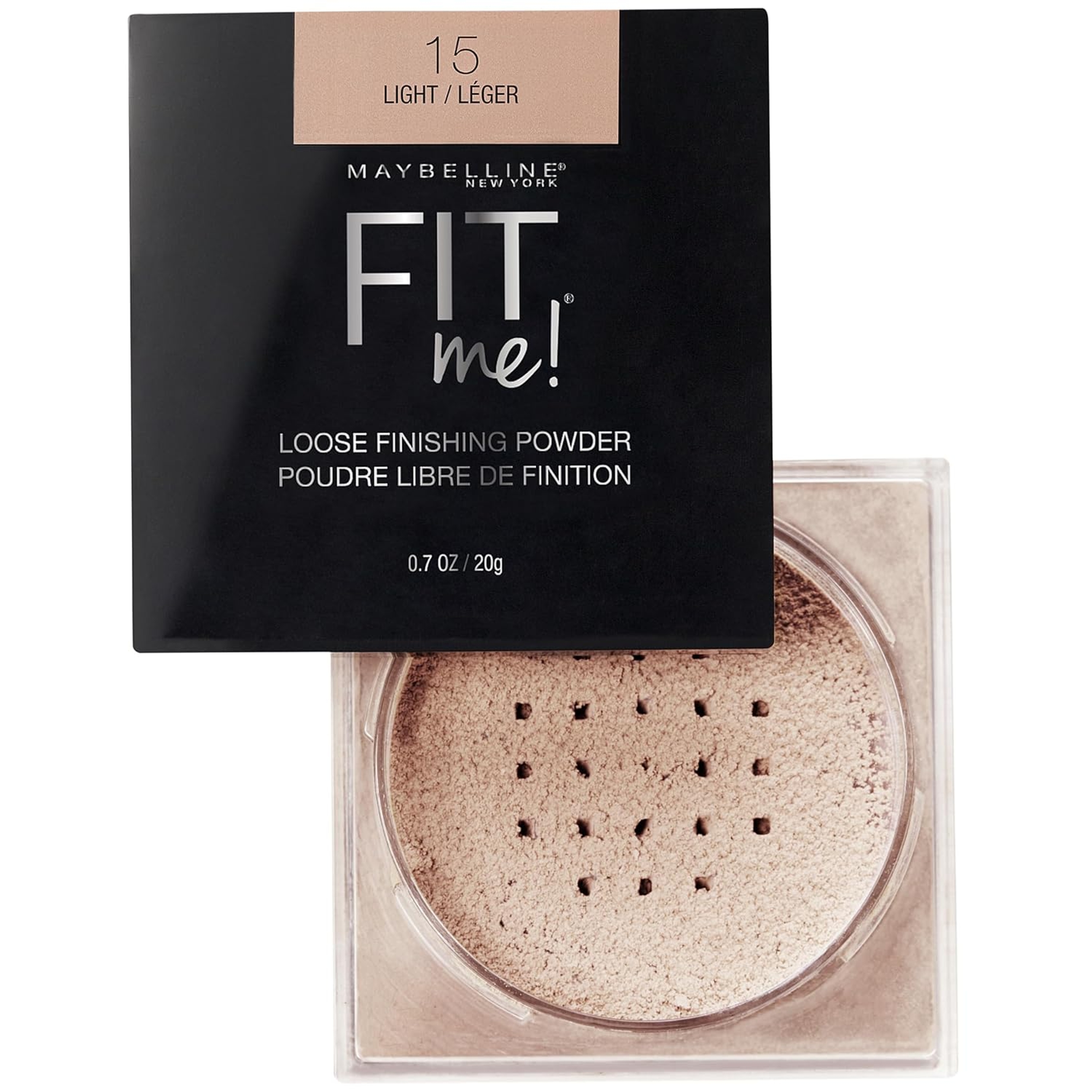 Maybelline Fit Me Loose Finishing Powder - Setting Powder Controls Shine & Smooths Skin - 15 Light 0.7 oz 5