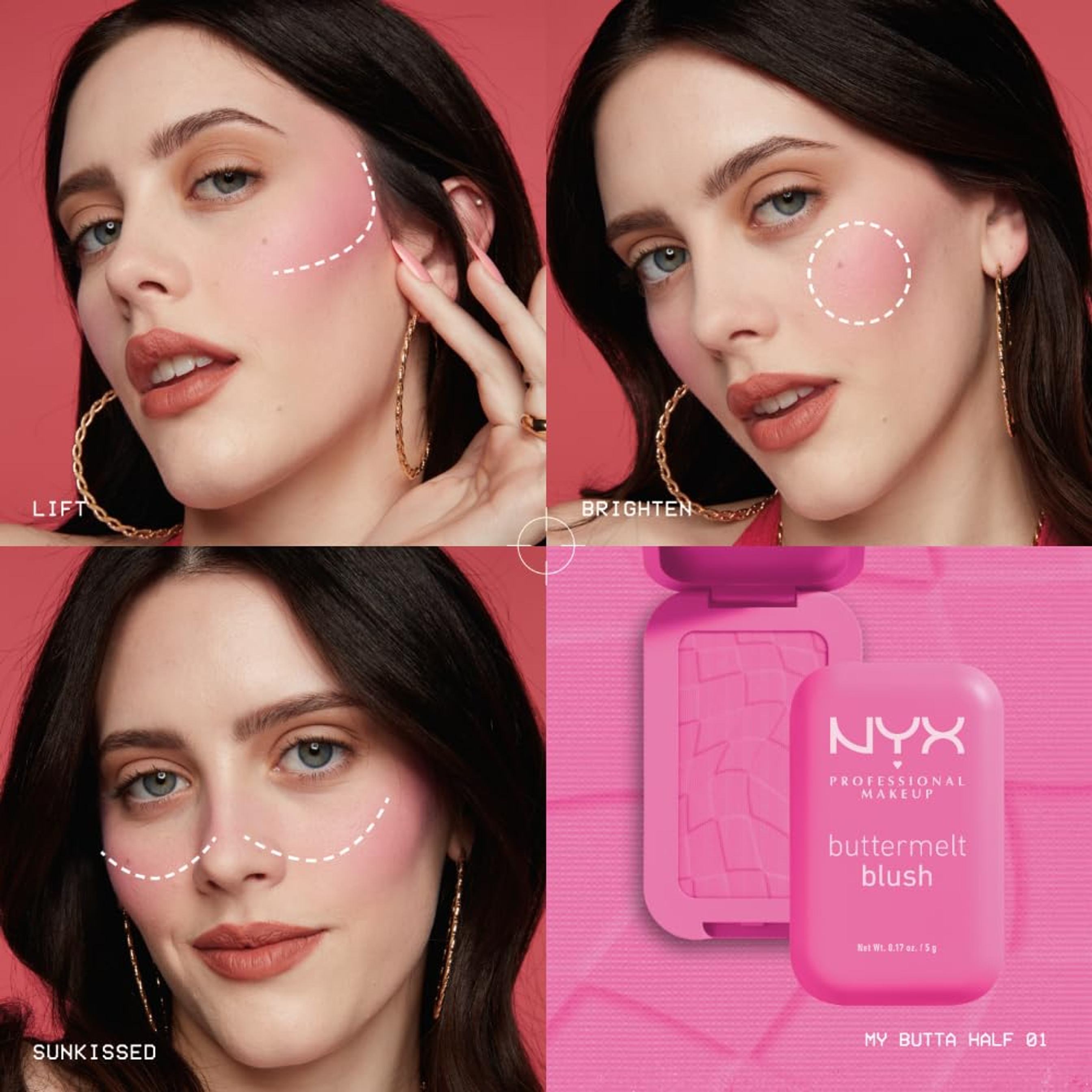 NYX Professional Makeup Buttermelt Blush, For The Butta, 0.17 oz - Fade & Transfer-Resistant Buttery Soft Powder Blush 5