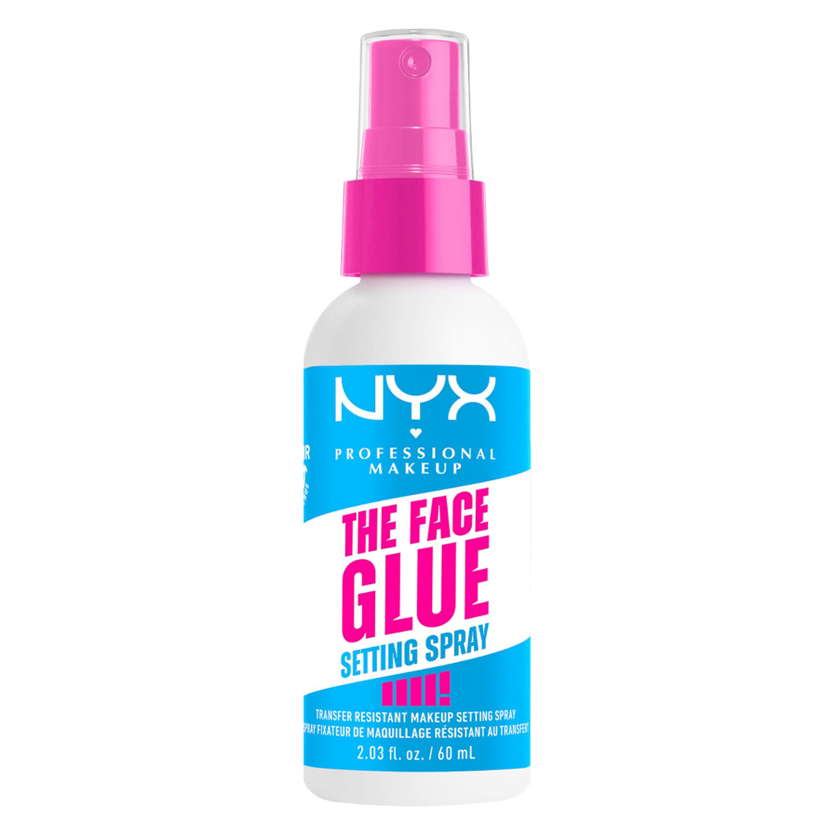 NYX Professional Makeup The Face Glue Setting Spray 2.03 fl.oz - Waterproof, Up to 24HR Makeup Lock & Shield 1