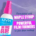 NYX Professional Makeup The Face Glue Setting Spray 2.03 fl.oz - Waterproof, Up to 24HR Makeup Lock & Shield 4
