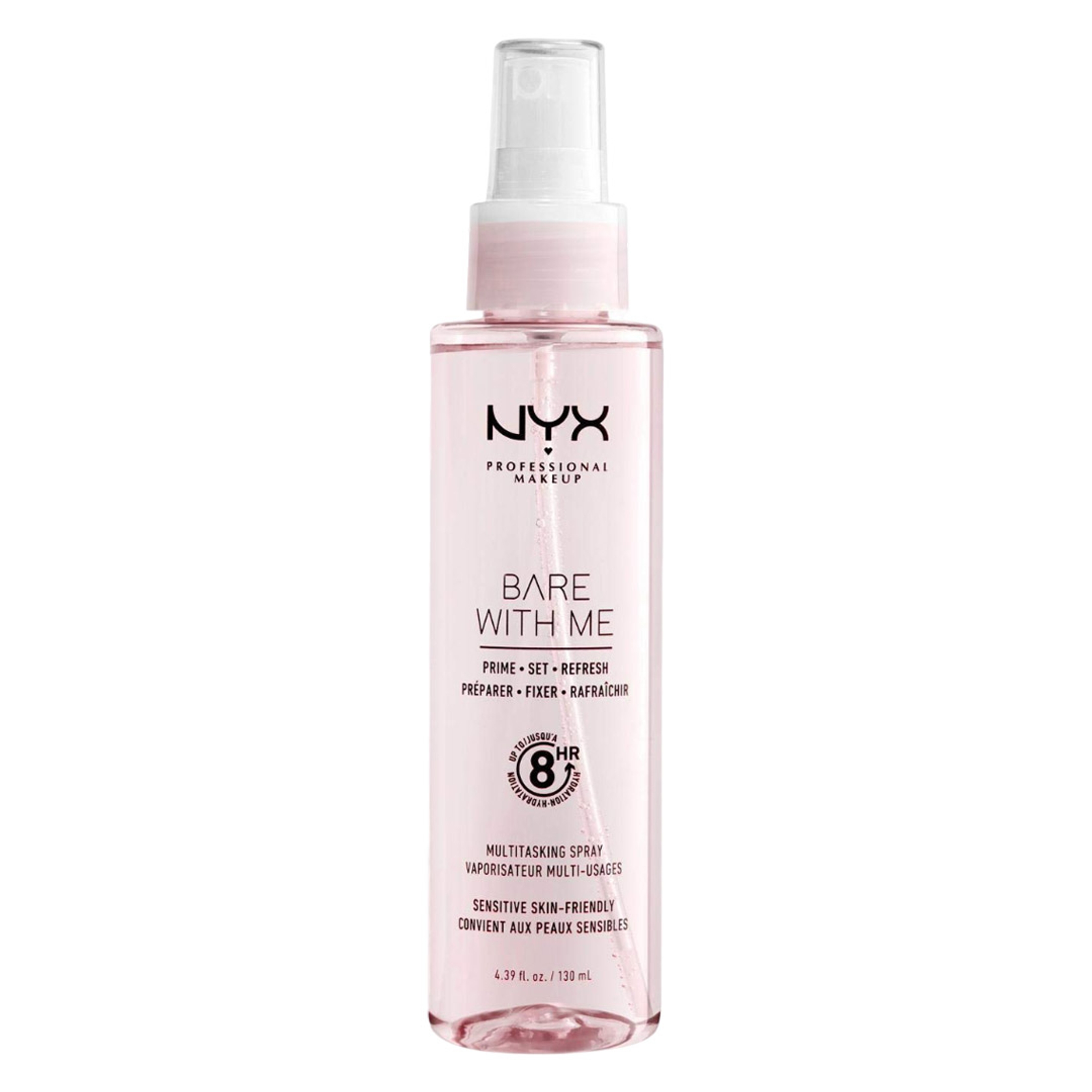 NYX Professional Makeup Bare With Me Multitasking Spray 4.39 fl.oz - Hydrating Primer & Makeup Setting Spray for Up to 8H Wear 1
