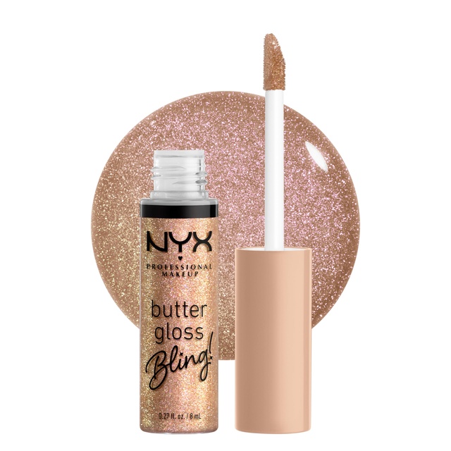 NYX Professional Makeup Butter Gloss Lip Gloss, Bring The Bling, 0.27 fl.oz - Non-Sticky & Shiny Vegan Lip Makeup