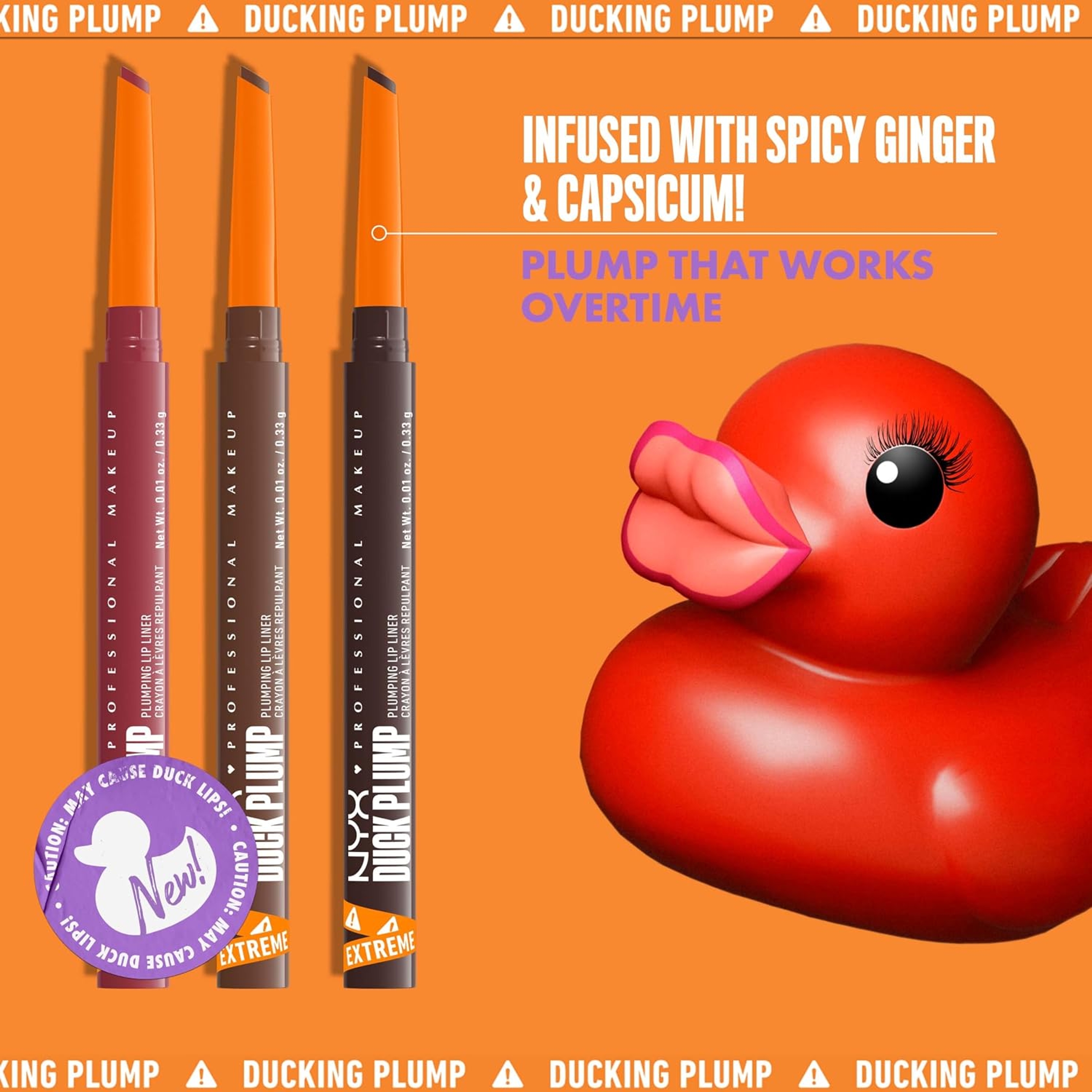 NYX Professional Makeup Duck Plump Plumping Lip Liner, Nude Flip, 0.01 oz - Matte Pencil with Up to 10HR Wear 3