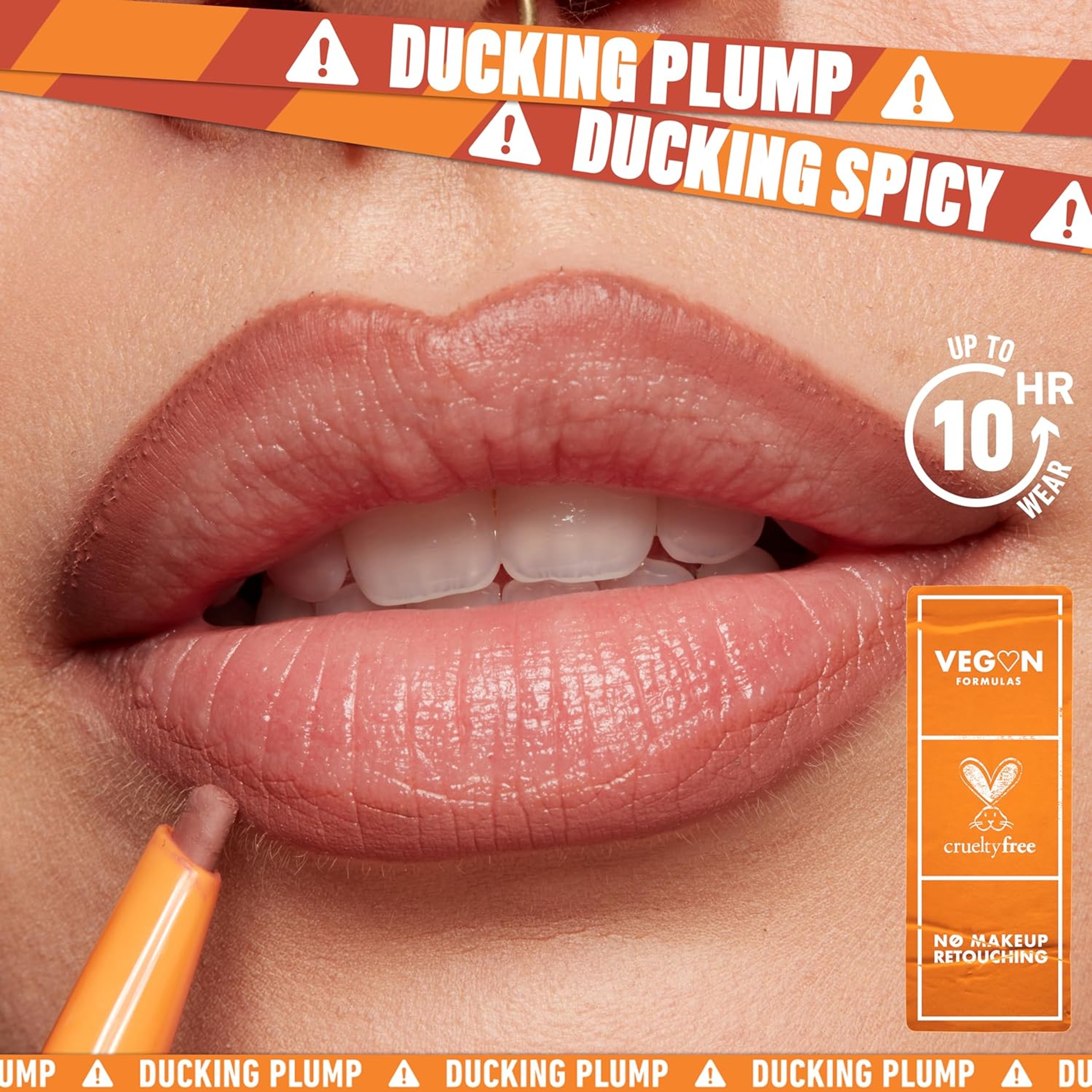 NYX Professional Makeup Duck Plump Plumping Lip Liner, Nude Flip, 0.01 oz - Matte Pencil with Up to 10HR Wear 4