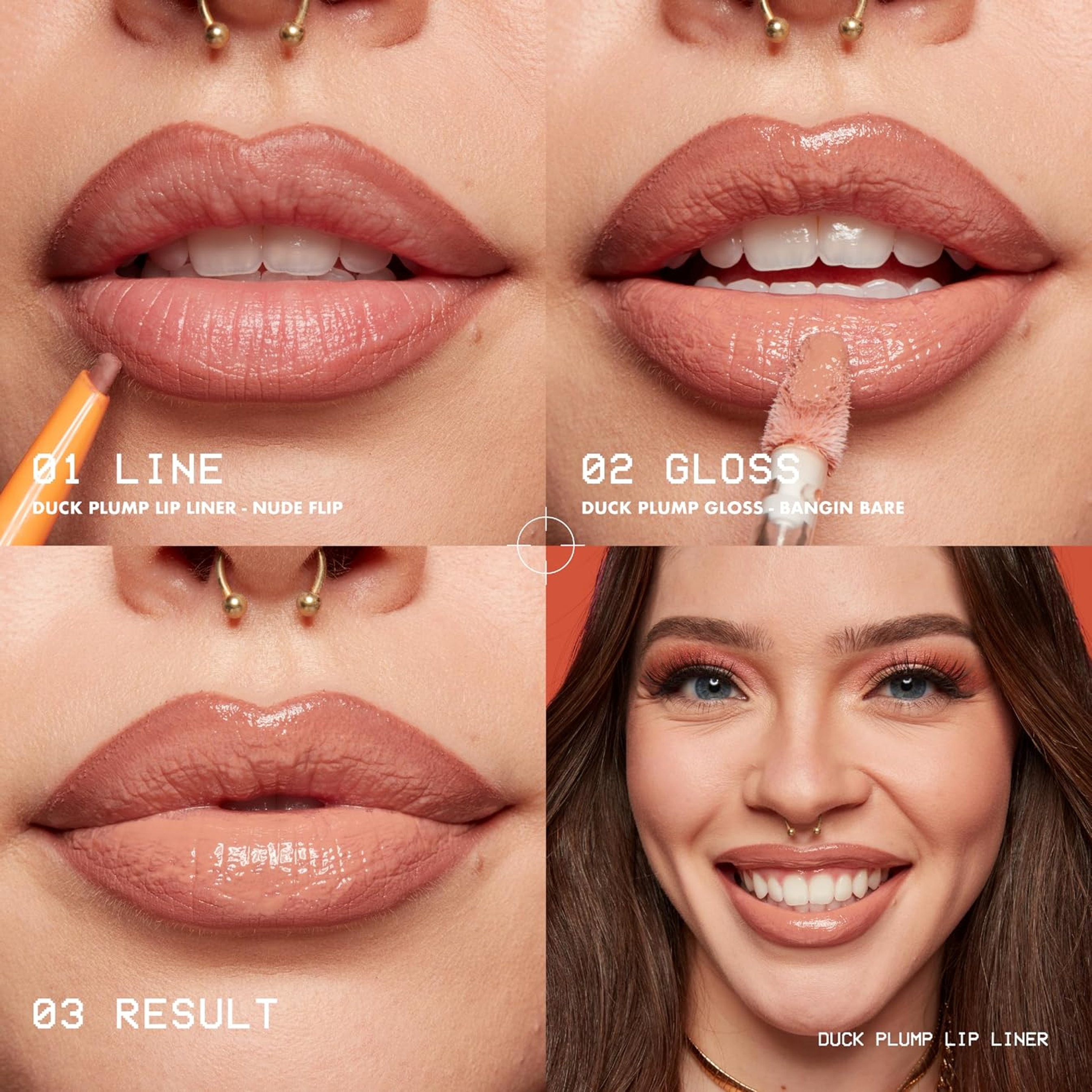 NYX Professional Makeup Duck Plump Plumping Lip Liner, Nude Flip, 0.01 oz - Matte Pencil with Up to 10HR Wear 8