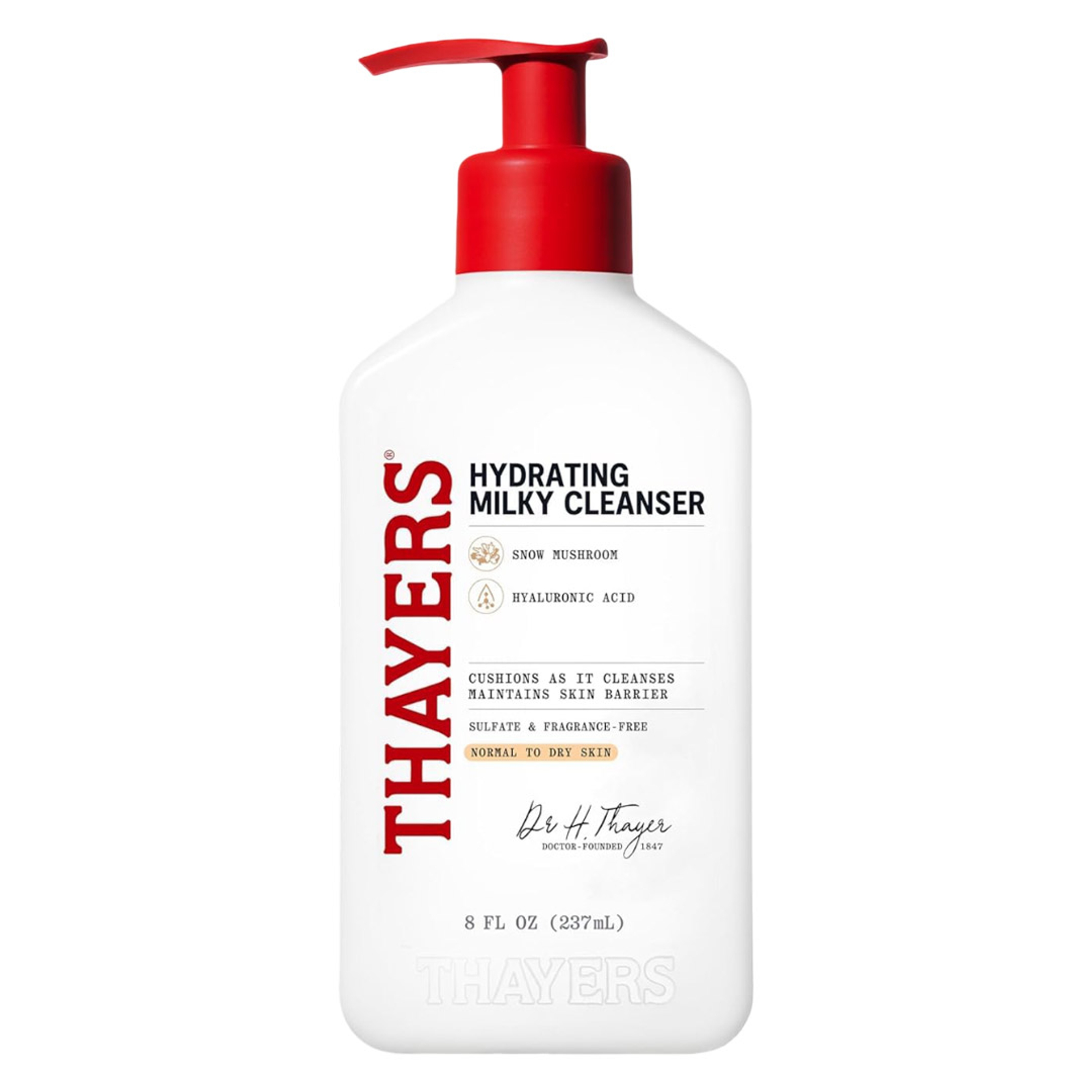 Thayers Hydrating Milky Cleanser 8 fl.oz - Gentle Hydrating Facial Wash with Snow Mushroom & Hyaluronic Acid 1