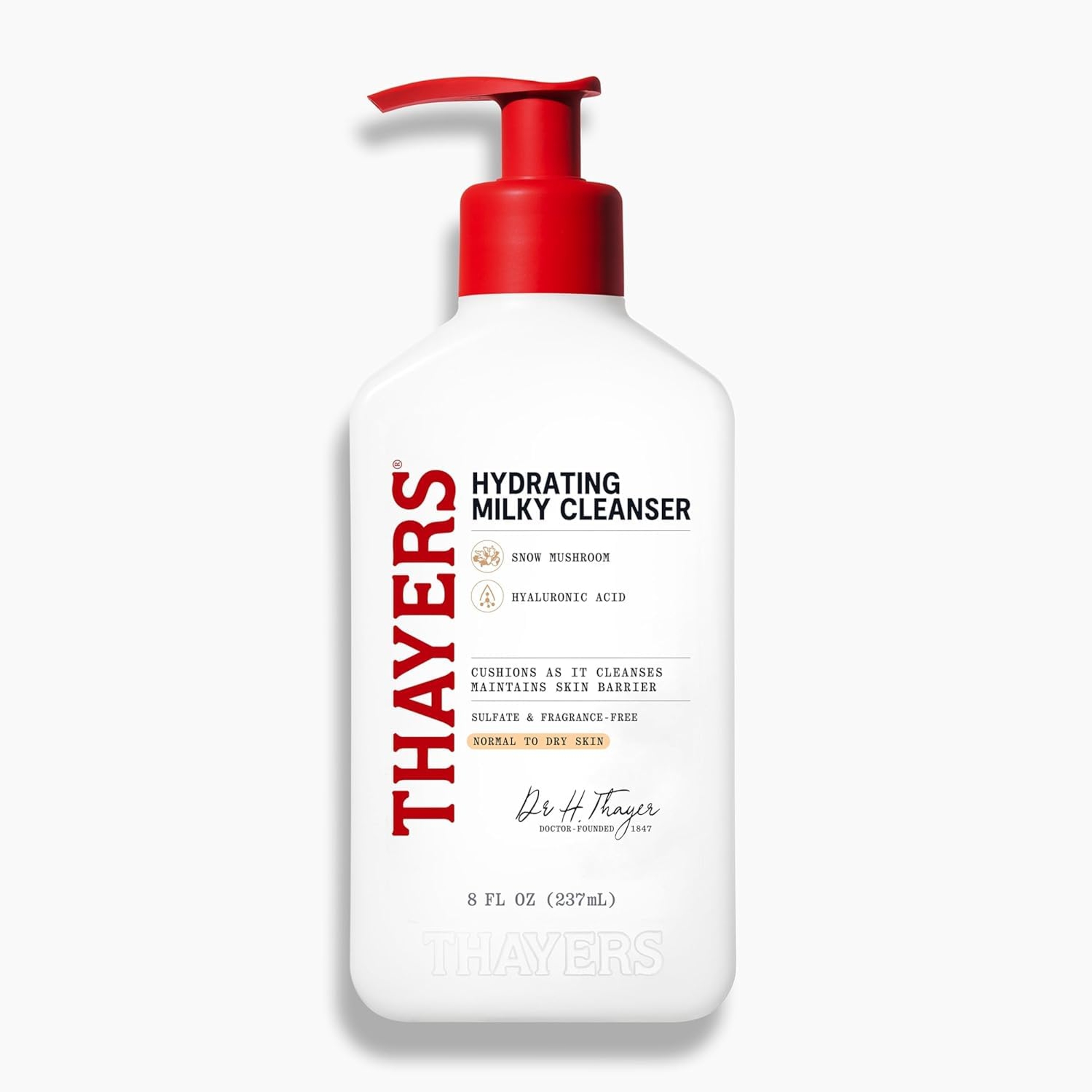 Thayers Hydrating Milky Cleanser 8 fl.oz - Gentle Hydrating Facial Wash with Snow Mushroom & Hyaluronic Acid 1