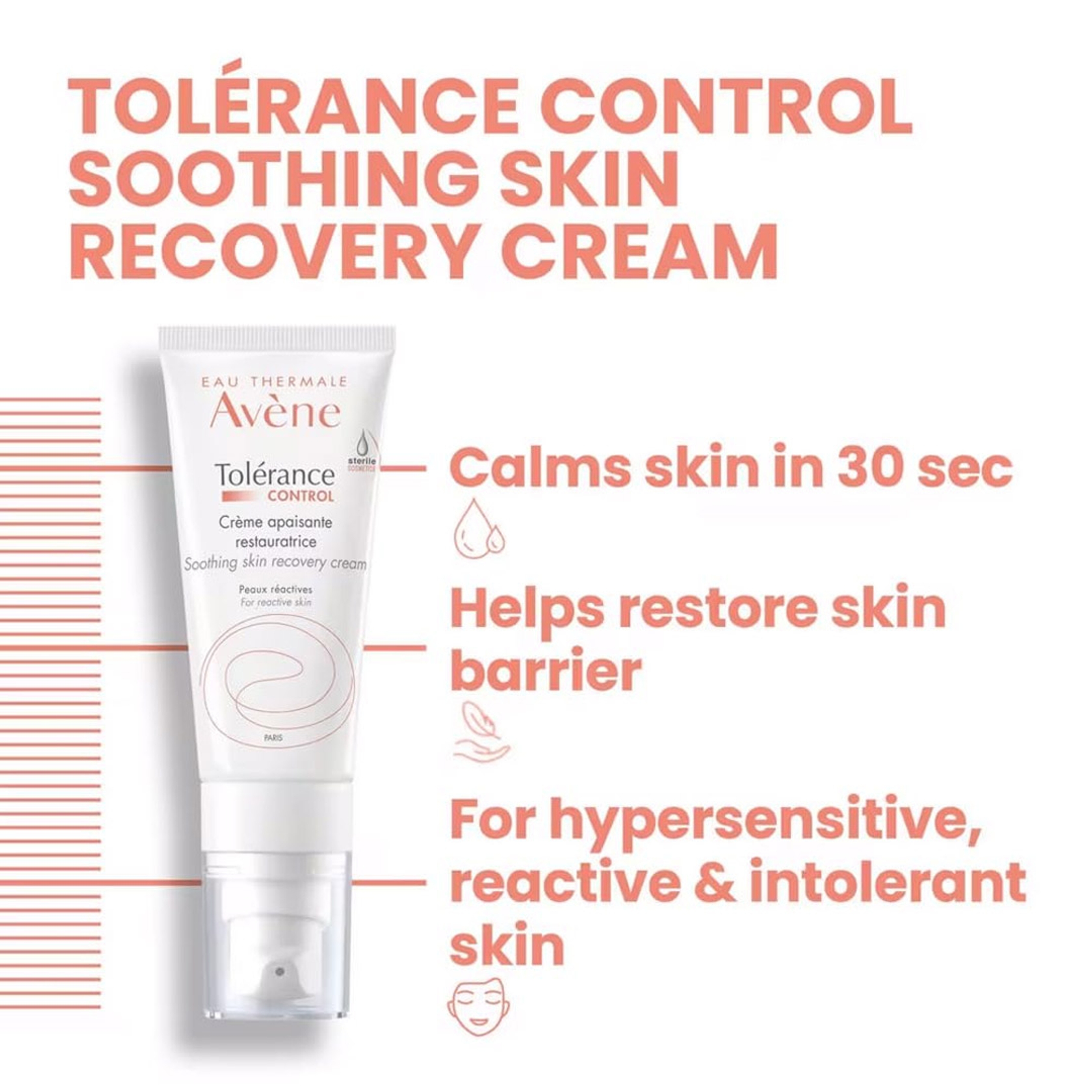 Avène Tolerance Control Soothing Skin Recovery Cream 1.3 fl.oz - Sensitive Face Lotion Restores Skin Barrier 4