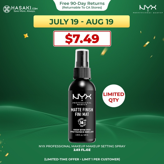 NYX Professional Makeup Makeup Setting Spray 2.03 fl.oz - Matte Finish, Long-Lasting Face Mist