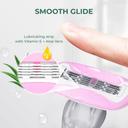 Hotosu Silky Smooth 5-Blade Women’s Razor, Mint, 1 Handle + 2 Refill Cartridges - Smooth Glide, Ultra-Flexible 2