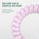Hotosu Spiral Hair Ties, Transparent, 4 Count - Secure Hold, Gentle On Hair 2