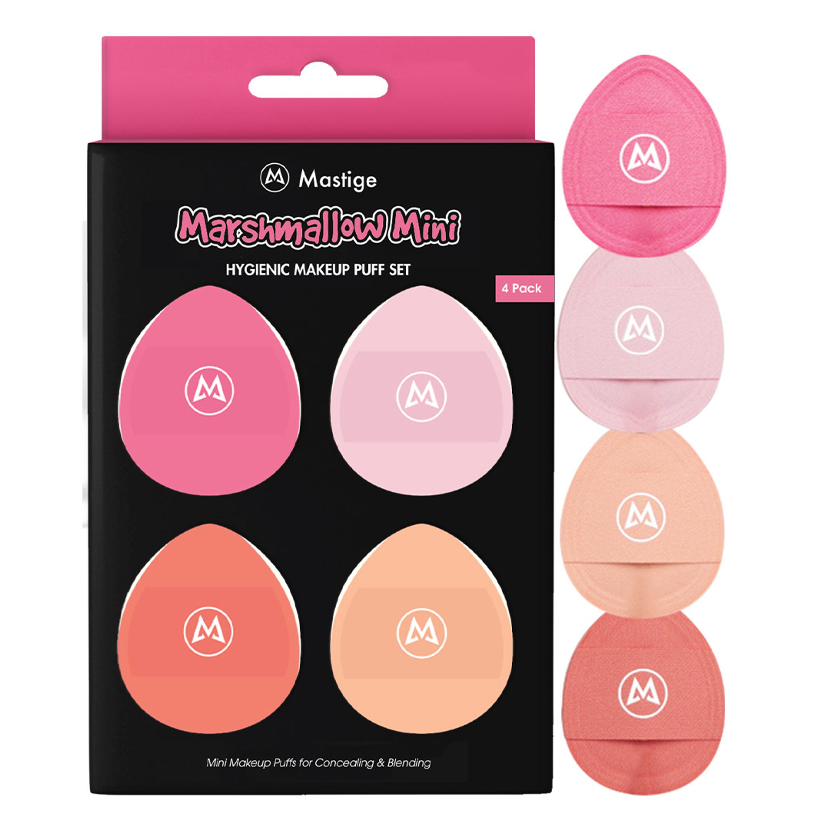 Mastige Marshmallow Mini Hygienic Makeup Puff Set 4-Pack 1