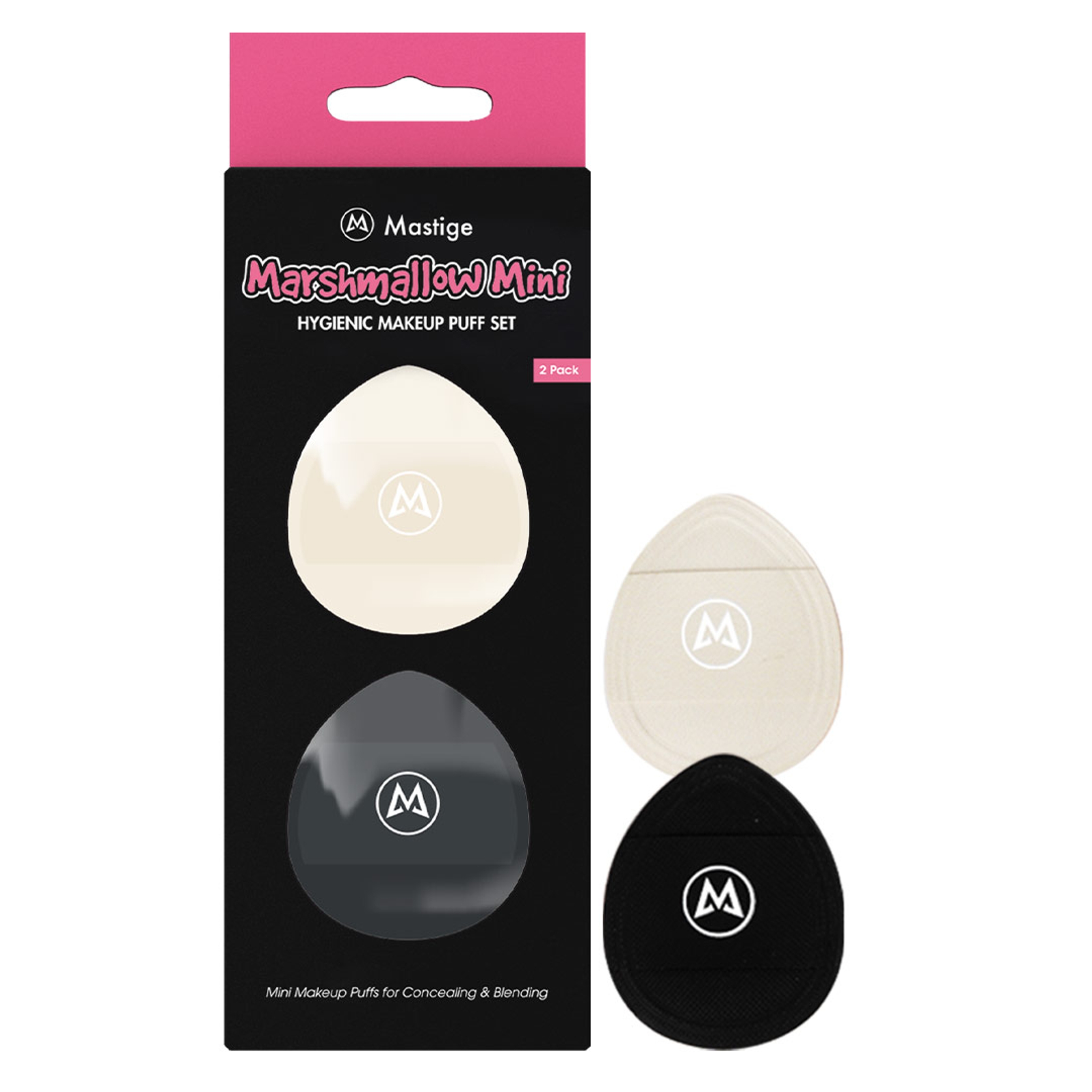 Mastige Marshmallow Mini Hygienic Makeup Puff Set Pack 2 1