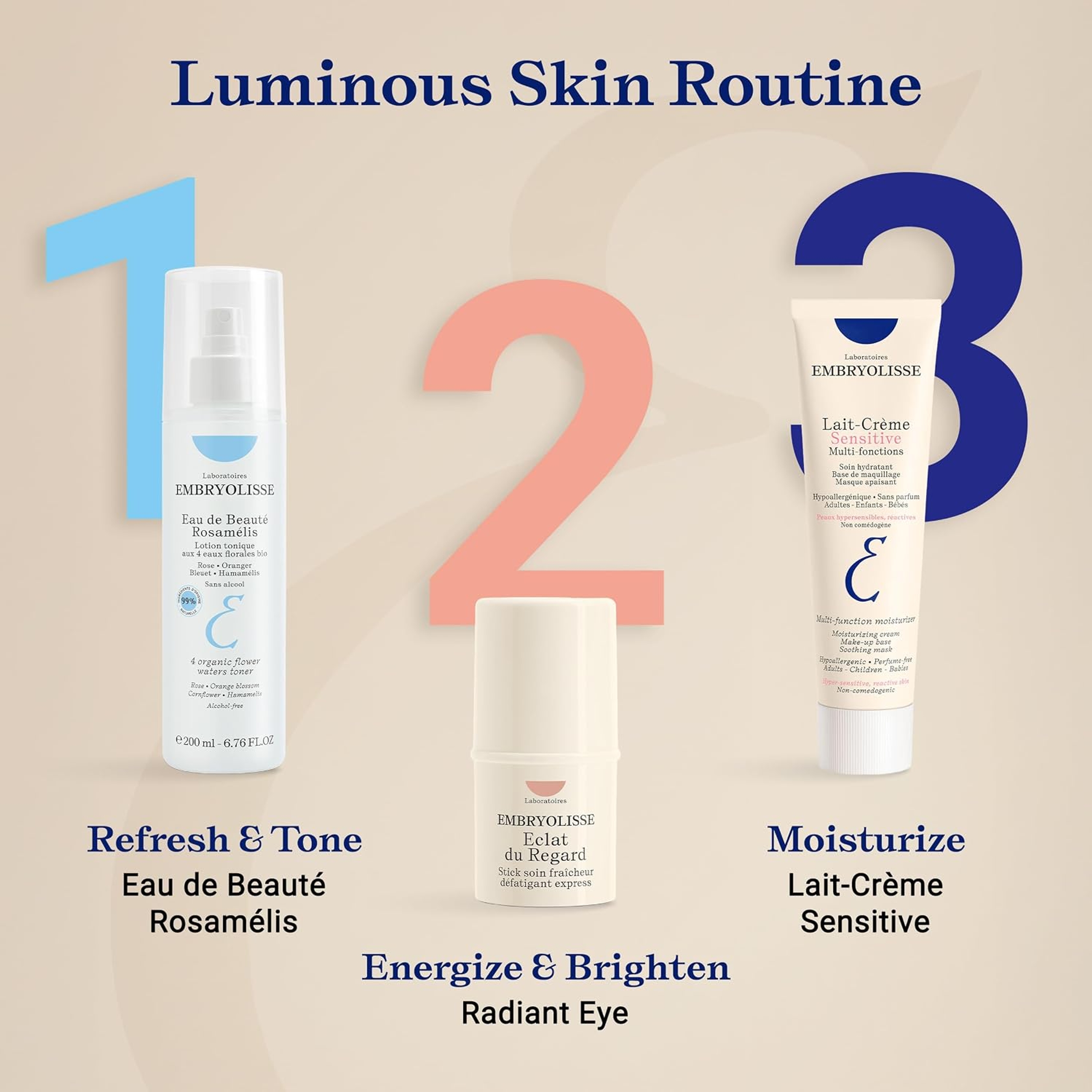 Embryolisse Lait-Crème Sensitive 3.38 fl.oz - Fragrance-Free Face Moisturizer and Makeup Primer with Shea Butter & Aloe 7