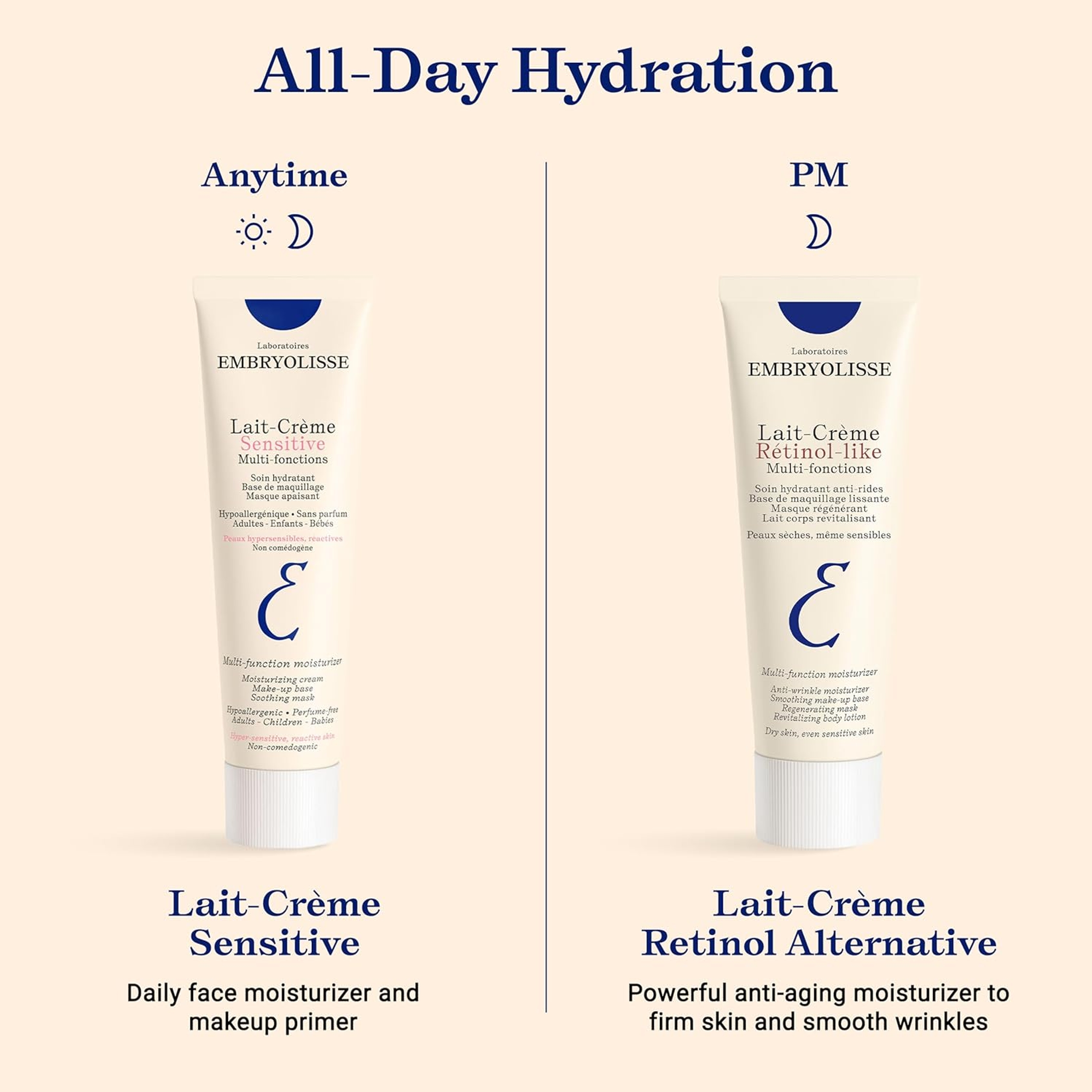 Embryolisse Lait-Crème Sensitive 3.38 fl.oz - Fragrance-Free Face Moisturizer and Makeup Primer with Shea Butter & Aloe 8