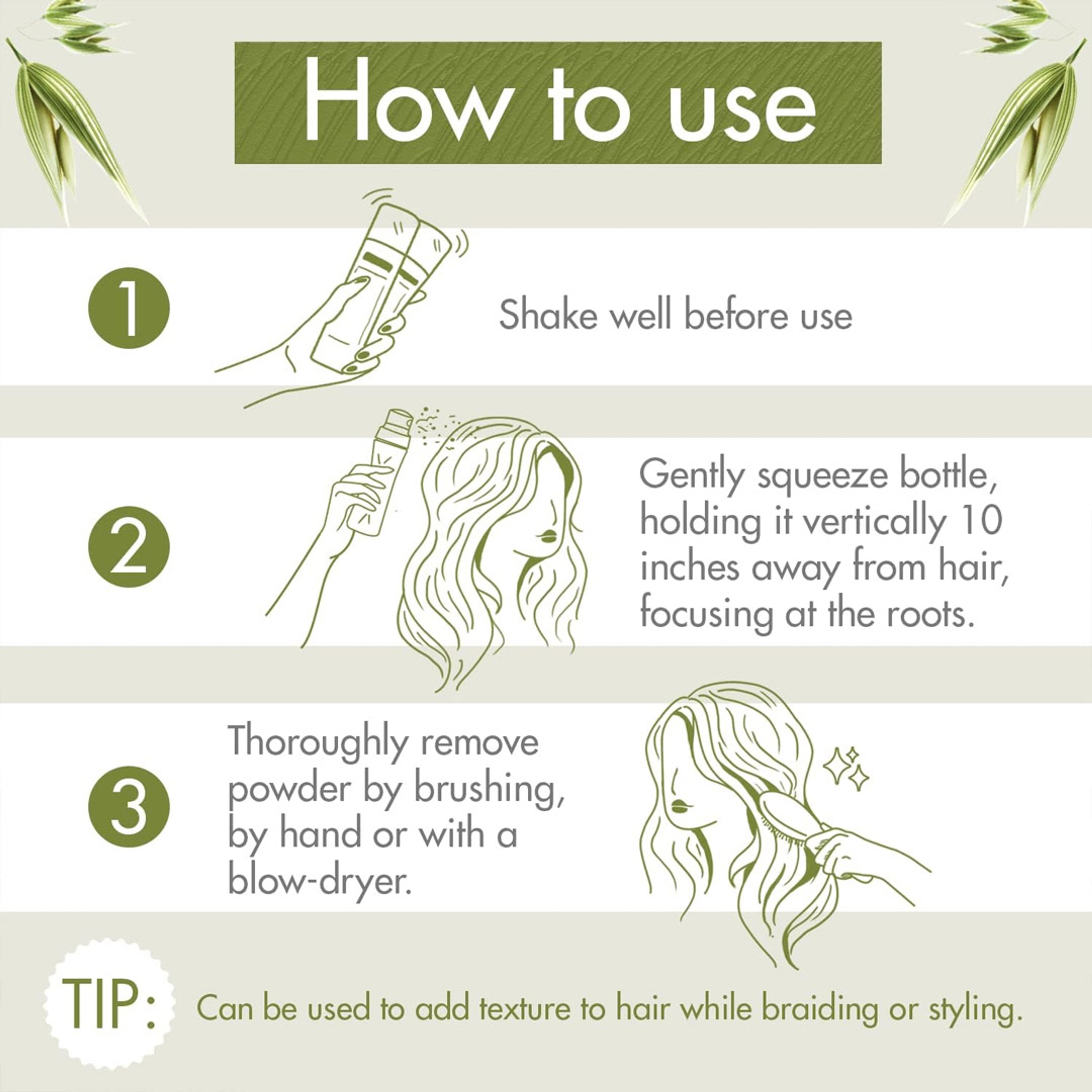 Klorane Ultra-Gentle Dry Shampoo with Oat - Instantly Revives Hair and Eliminates Odor, Dirt and Oils 1.7 fl.oz 4