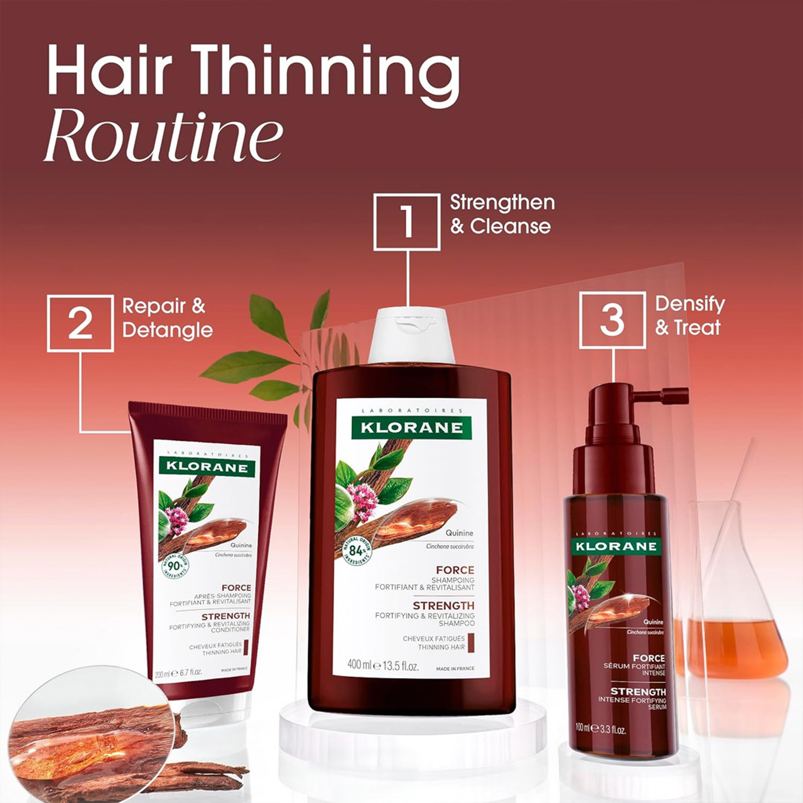 Klorane Strengthening Conditioner with Quinine - Natural Alternative for Hair Thinning 6.7 fl.oz 7