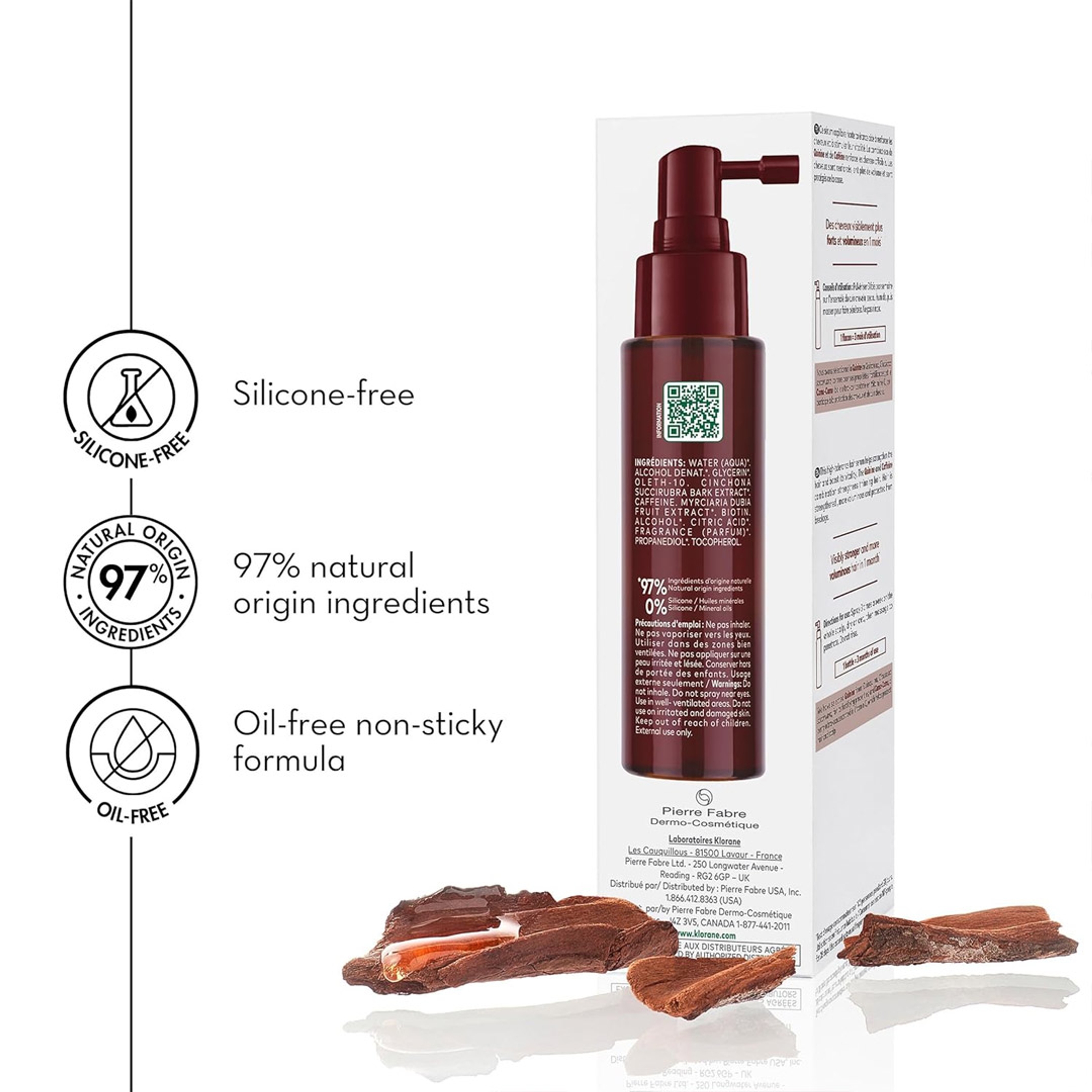 Klorane Intense Strengthening Serum with Quinine - Support Thicker, Stronger and Healthier Hair 3.3 fl.oz 5