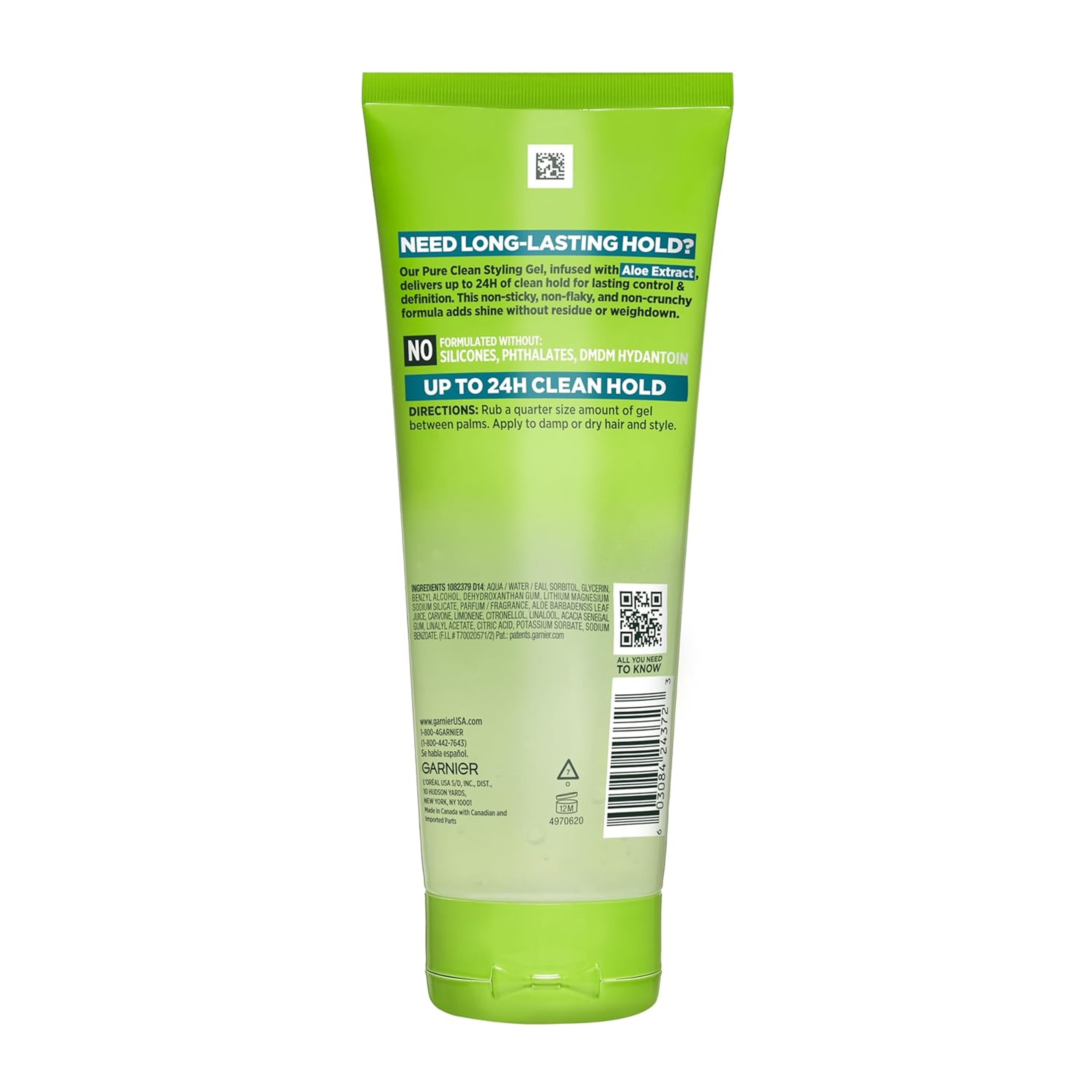 Garnier Fructis Pure Clean Styling Gel 6.8 fl.oz - Extra Strong Hold for Up to 24HRs for All Hair Types 10