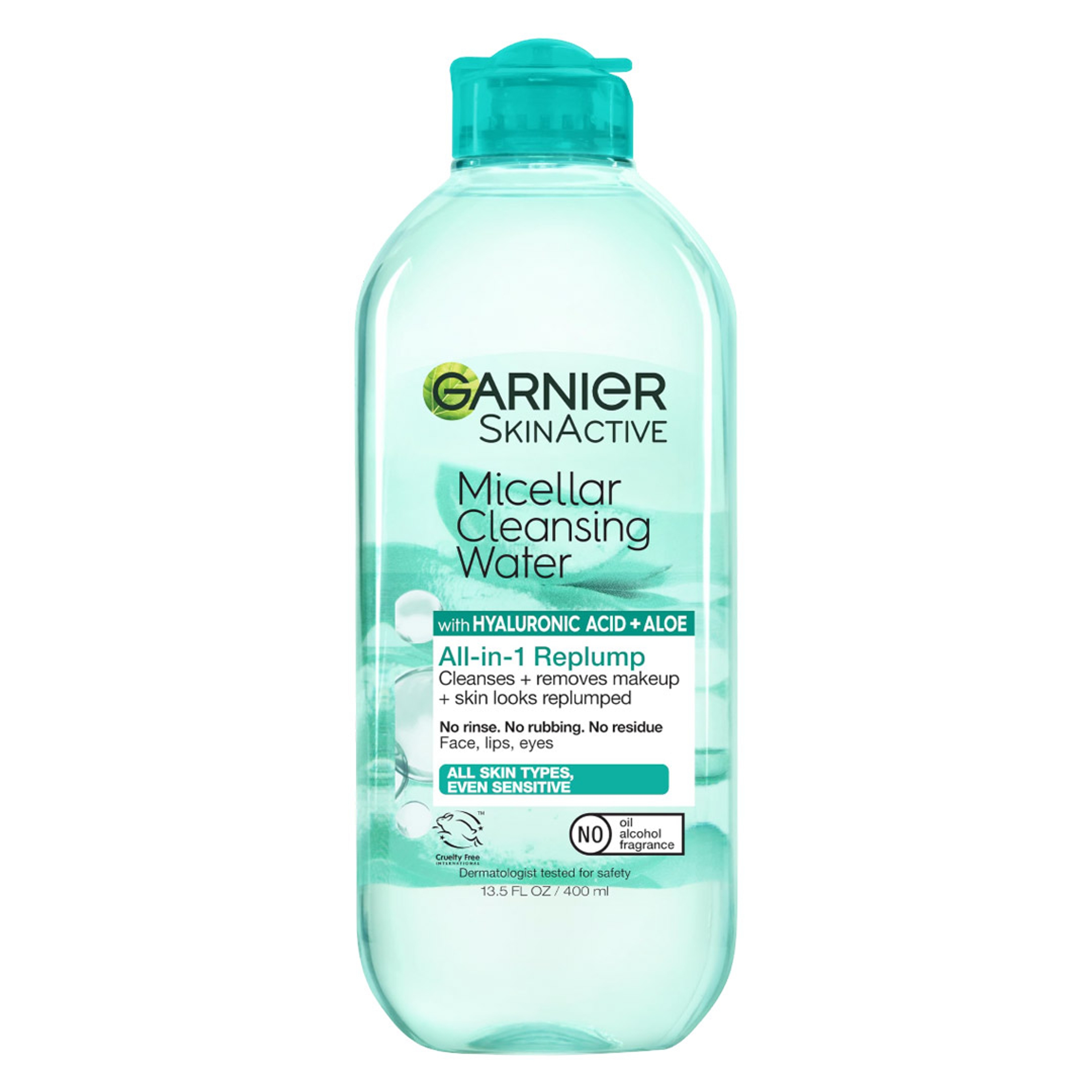 Garnier Micellar Cleansing Water With Hyaluronic Acid & Aloe 13.5 fl.oz - Hydrating & Plumping for All Skin Types 1