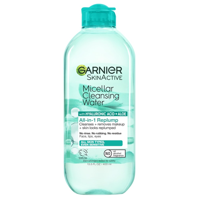 Garnier Micellar Cleansing Water With Hyaluronic Acid & Aloe - Hydrating & Plumping for All Skin Types 13.5 fl.oz