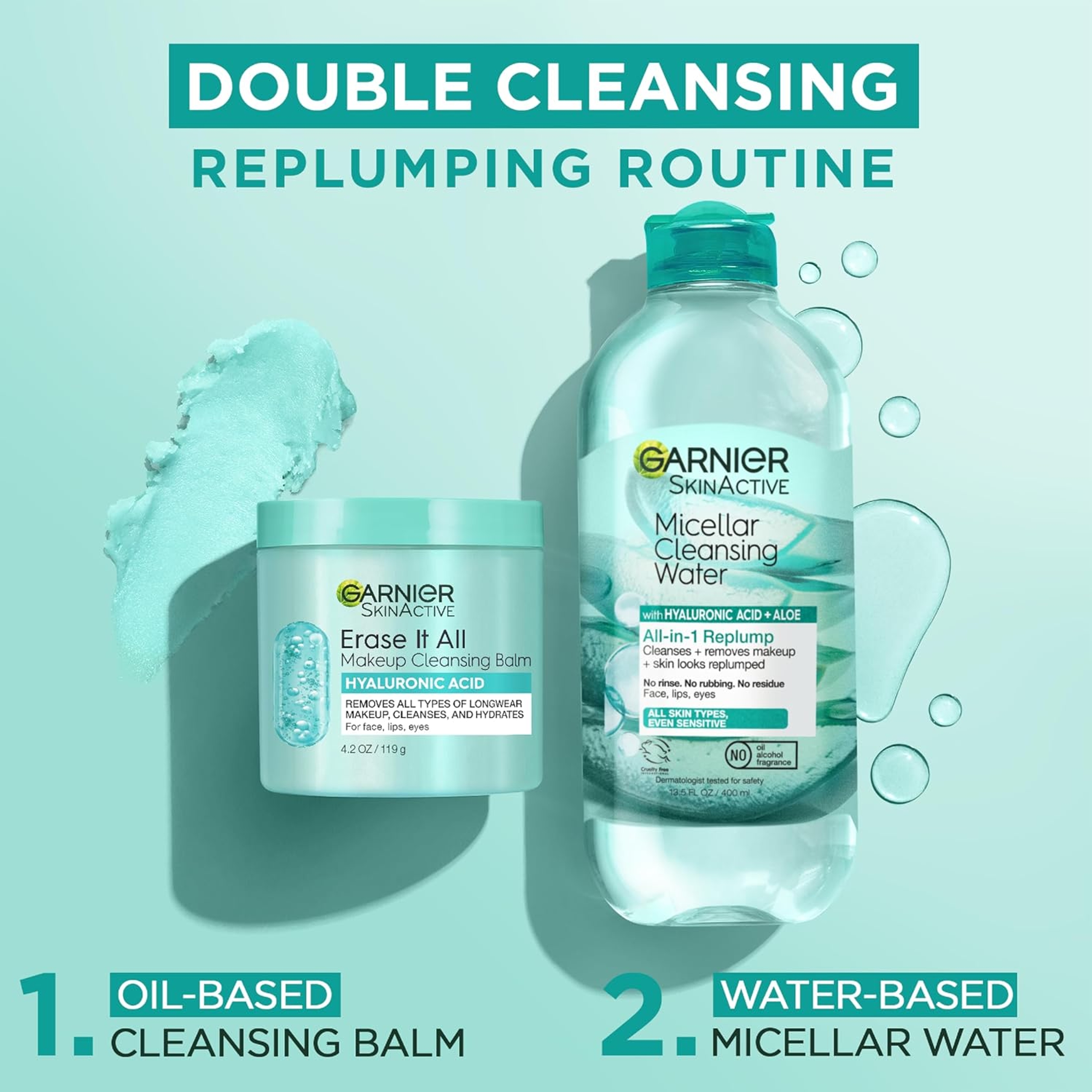 Garnier Erase It All Hyaluronic Acid Makeup Cleansing Balm - Replumping Cleanser & Makeup Remover 4.2 oz 3