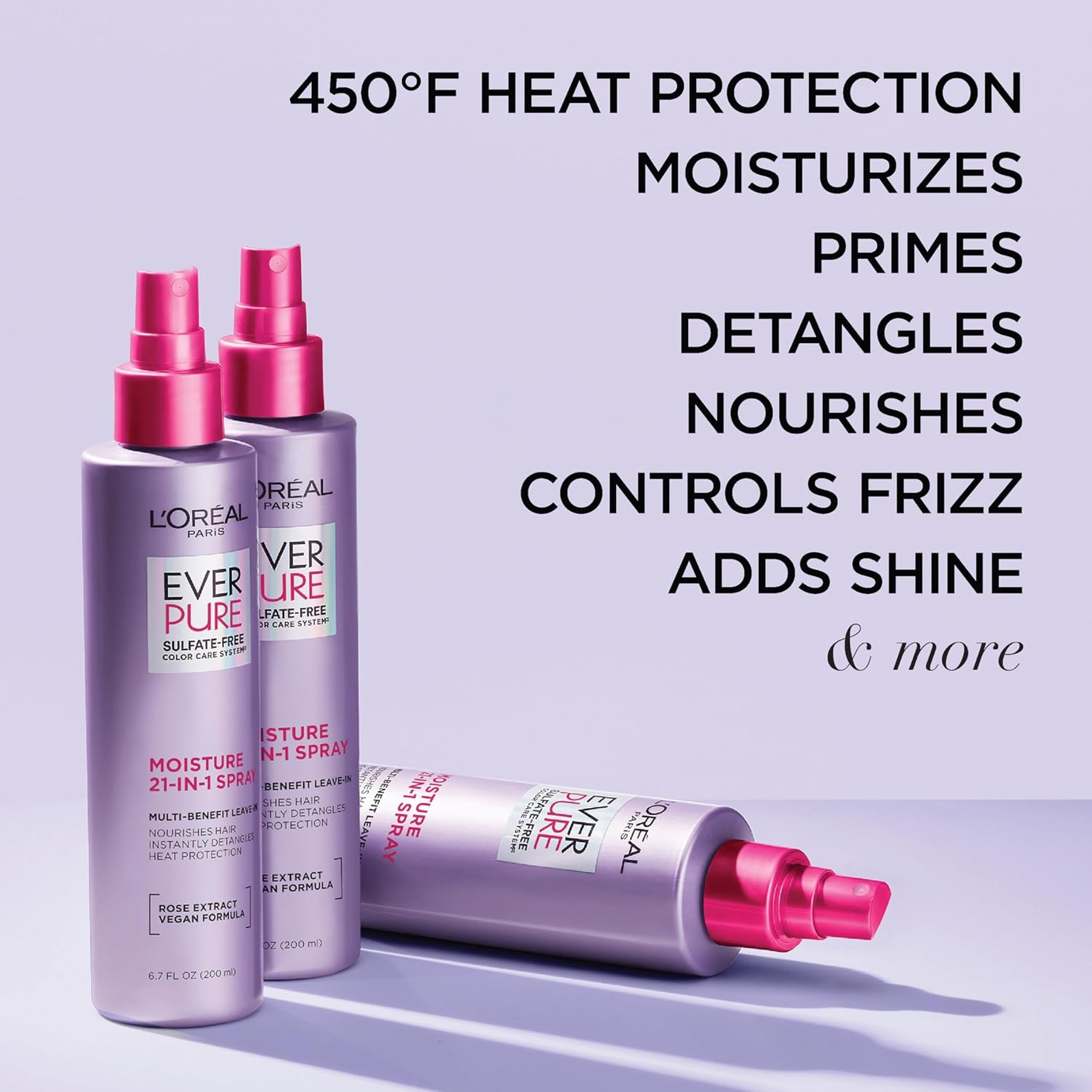 L'Oreal Paris EverPure Sulfate-Free 21-in-1 Color Caring Spray 6.7 fl.oz - Leave-In Conditioner for Dry Hair 2