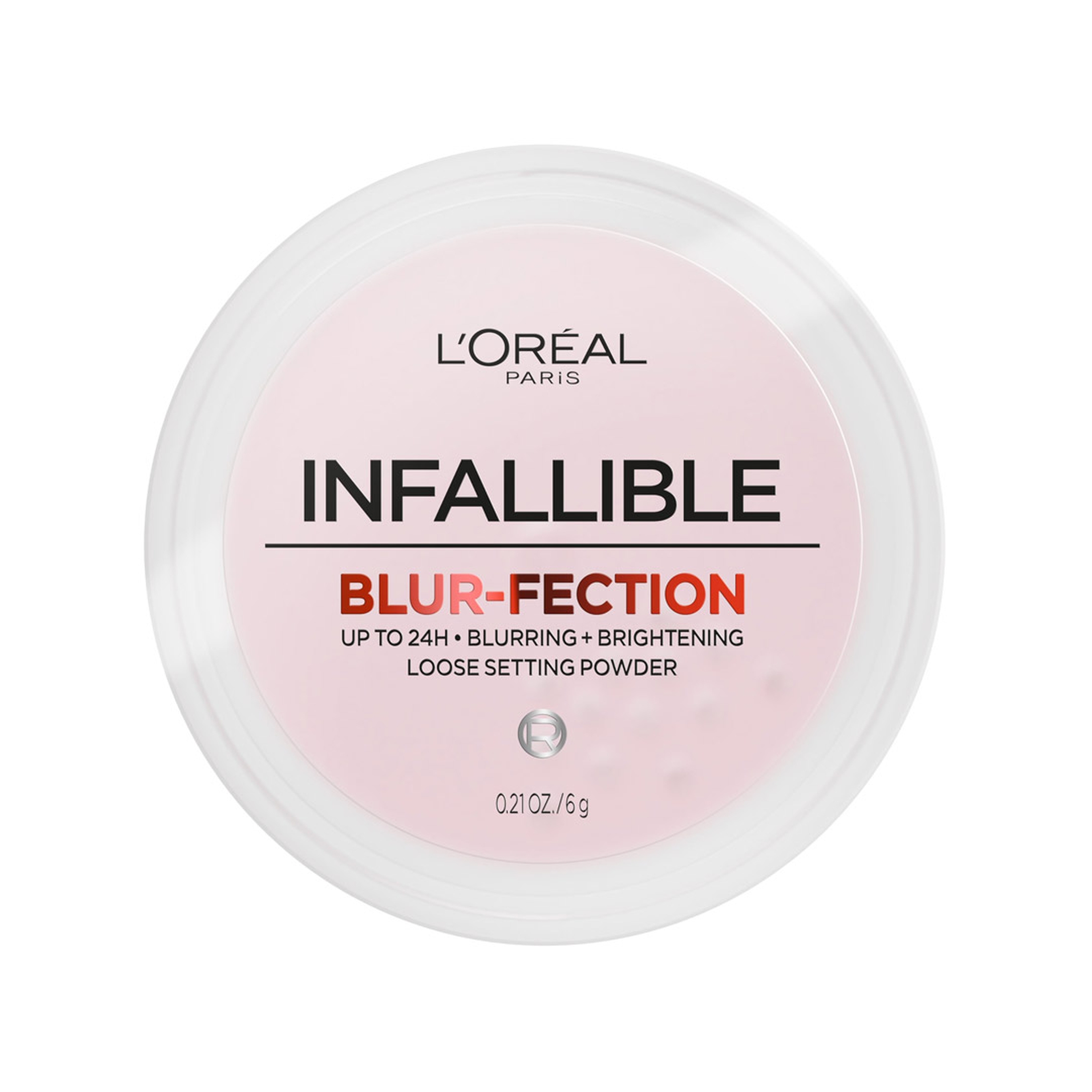 L'Oreal Paris Infallible Blur-fection Loose Setting Powder, Brightening Light Pink, 0.21 oz - Longwear Blurring Face Powder 2