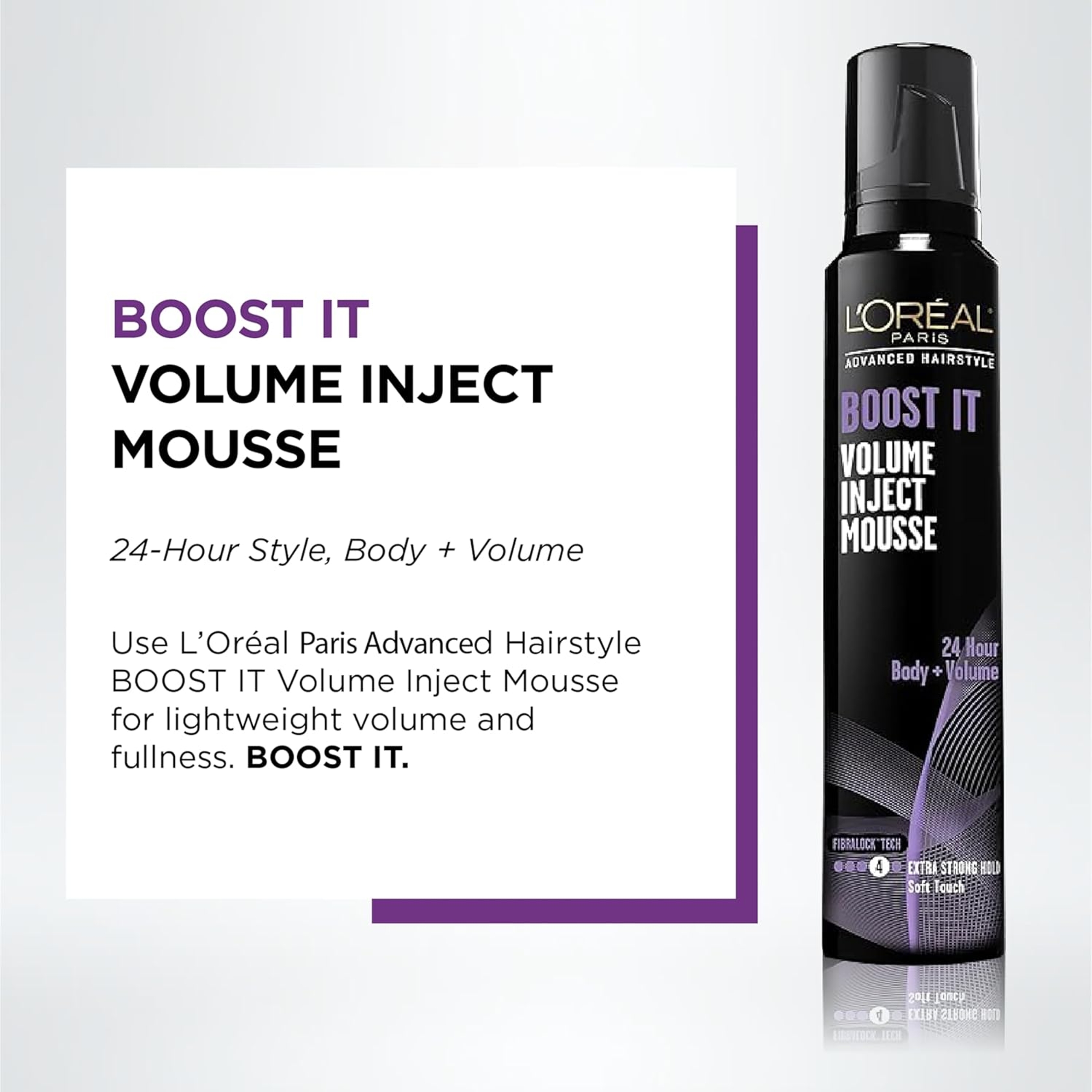 L'Oreal Paris Advanced Hairstyle Boost It Volume Inject Mousse 8.3 fl.oz 2