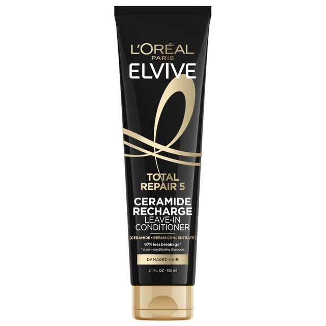 L'Oreal Paris Elvive Total Repair 5 Ceramide Recharge Leave-In Conditioner - for Damaged Hair 5.1 fl.oz