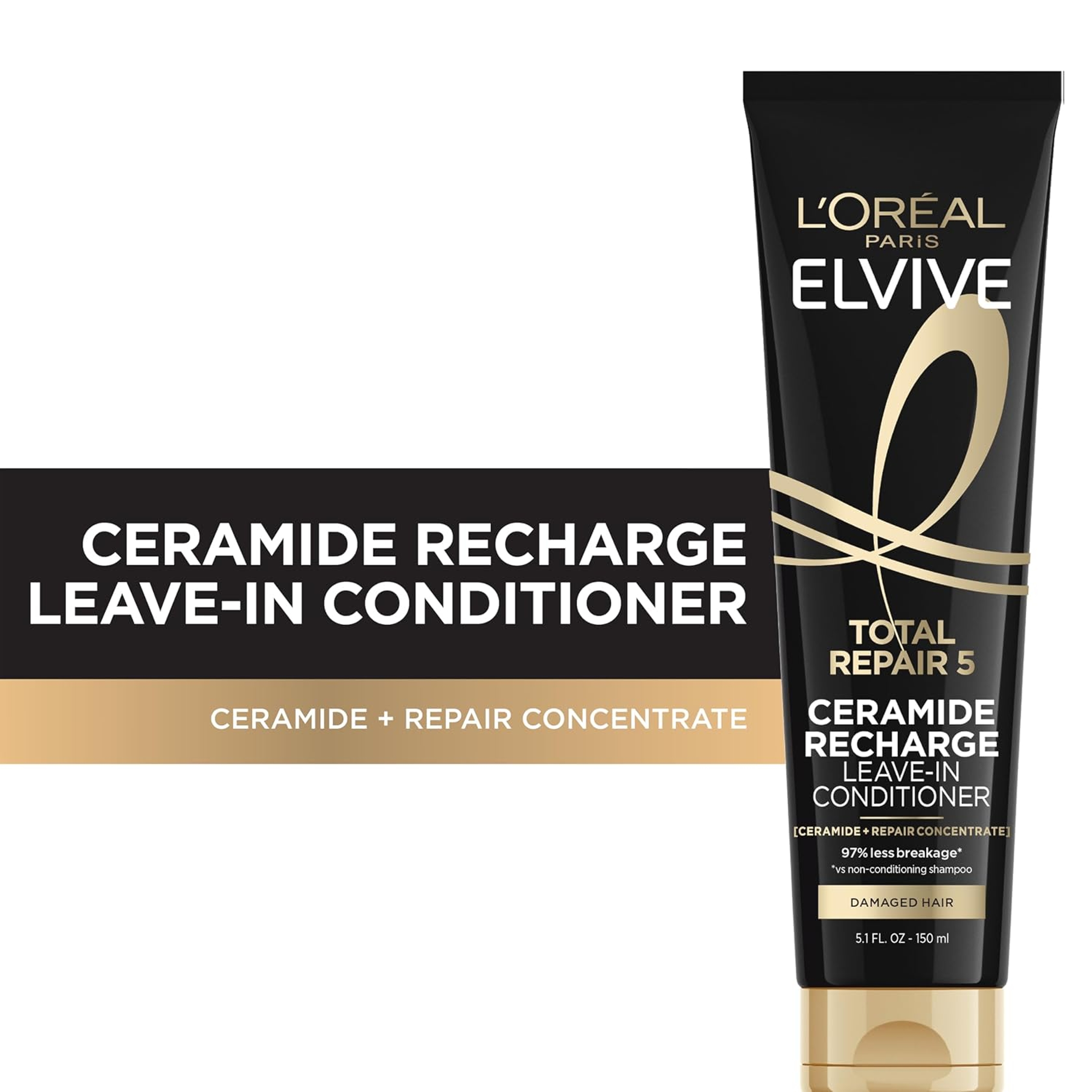 L'Oreal Paris Elvive Total Repair 5 Ceramide Recharge Leave-In Conditioner - for Damaged Hair 5.1 fl.oz 2