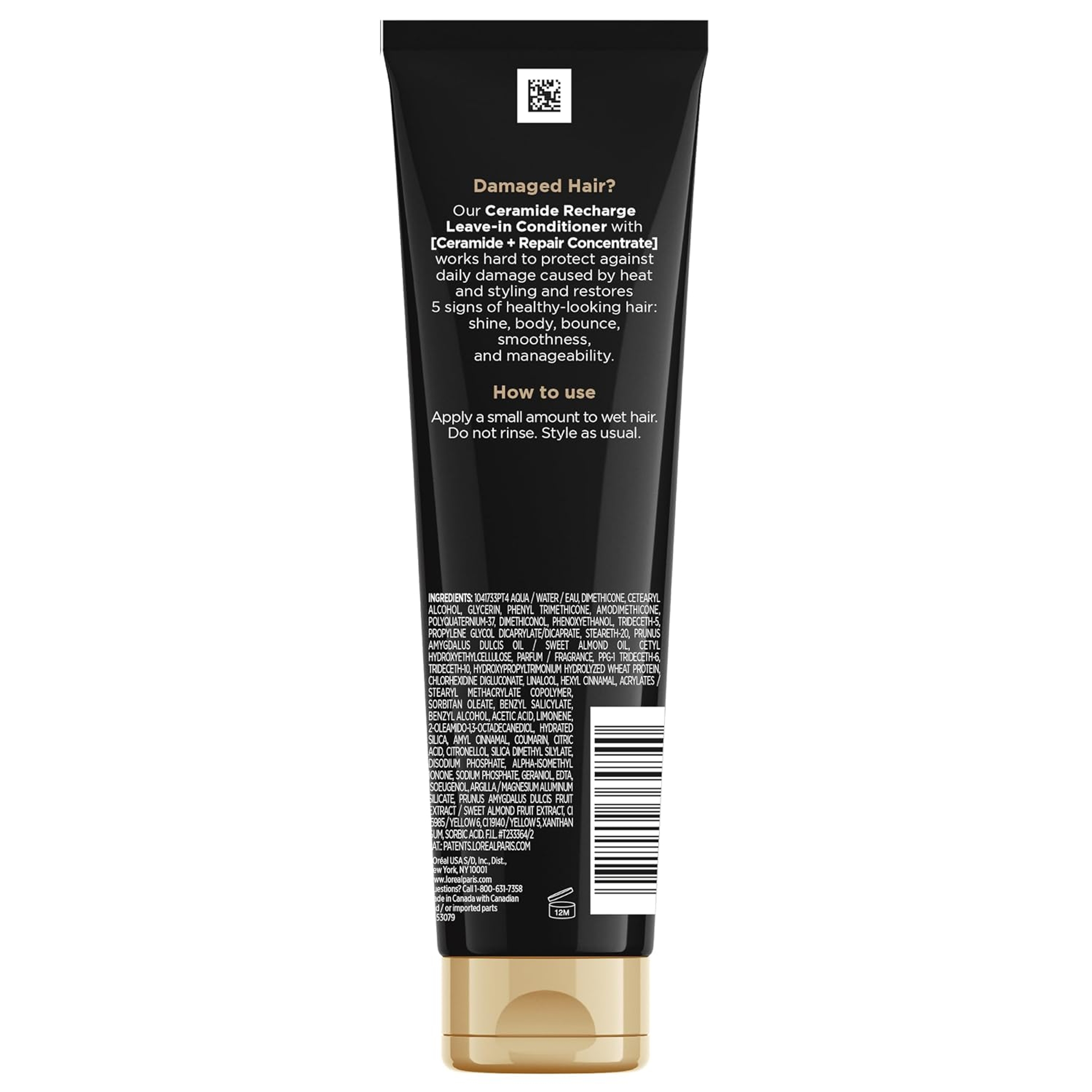 L'Oreal Paris Elvive Total Repair 5 Ceramide Recharge Leave-In Conditioner - for Damaged Hair 5.1 fl.oz 10