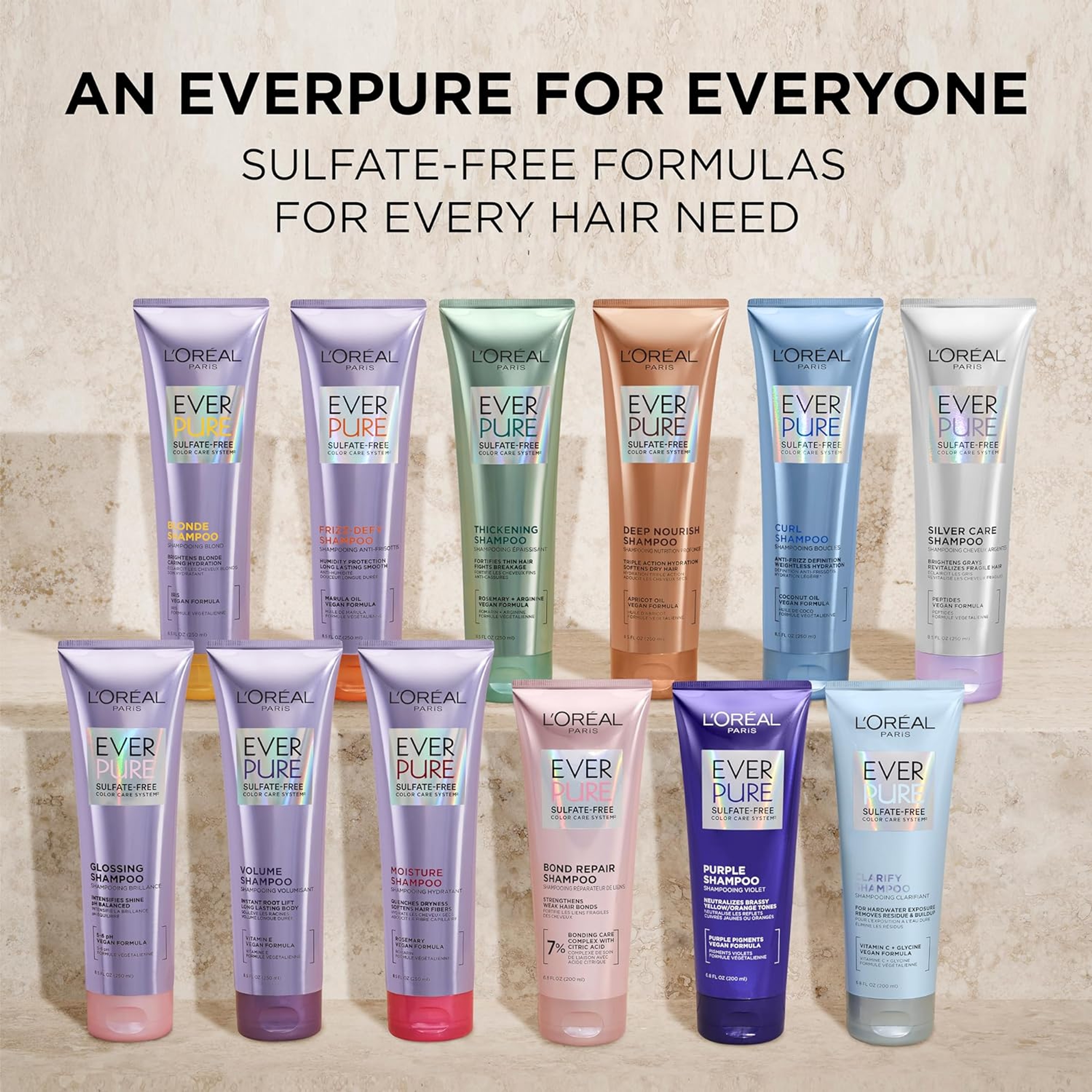 L'Oreal Paris EverPure Thickening Shampoo - Strengthening Anti-Breakage Shampoo for Fragile, Thin Hair 8.5 fl.oz 8