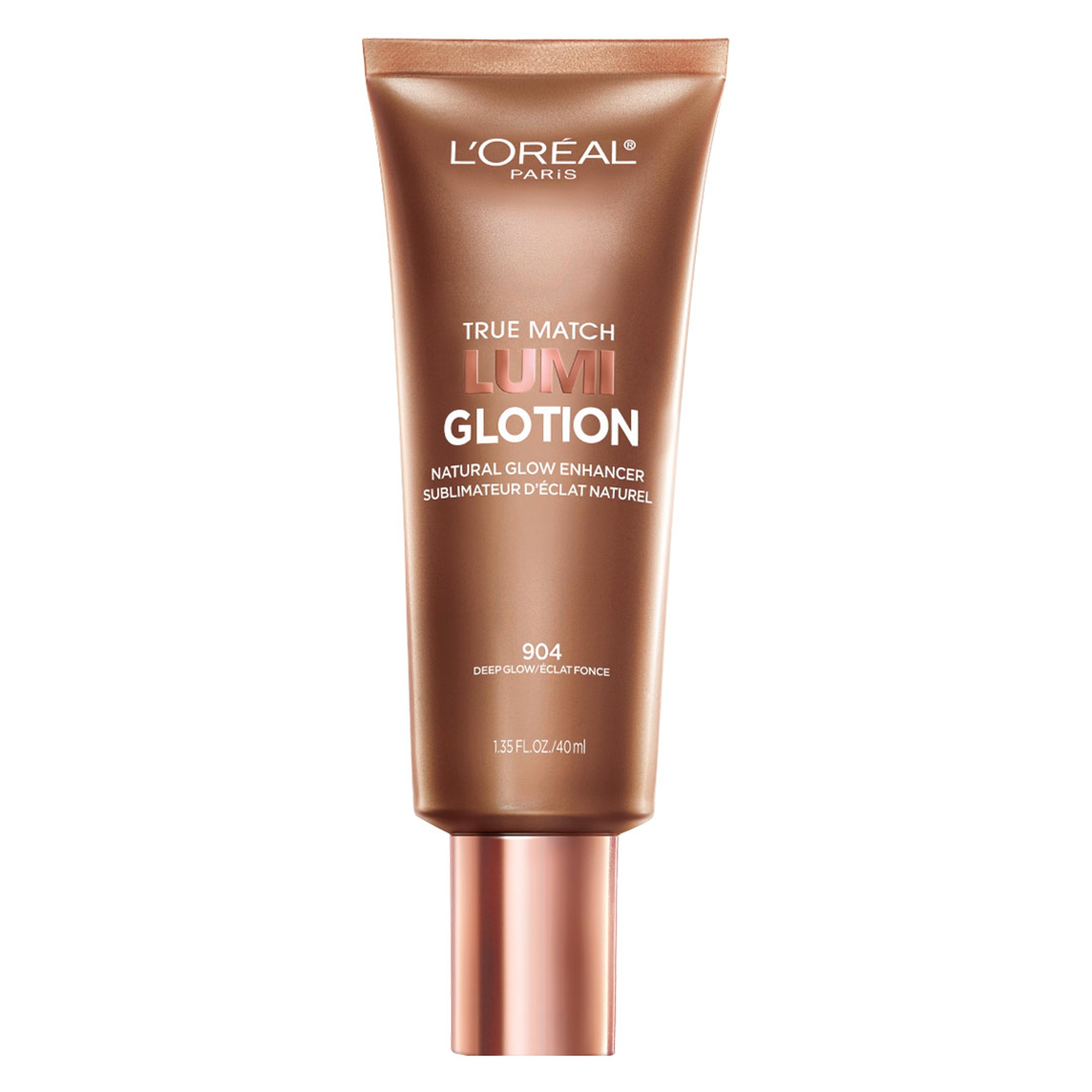 L'Oreal Paris True Match Lumi Glotion, 904 Deep, 1.35 fl.oz - Natural Glow Enhancer for a Sun-Kissed Glow 1